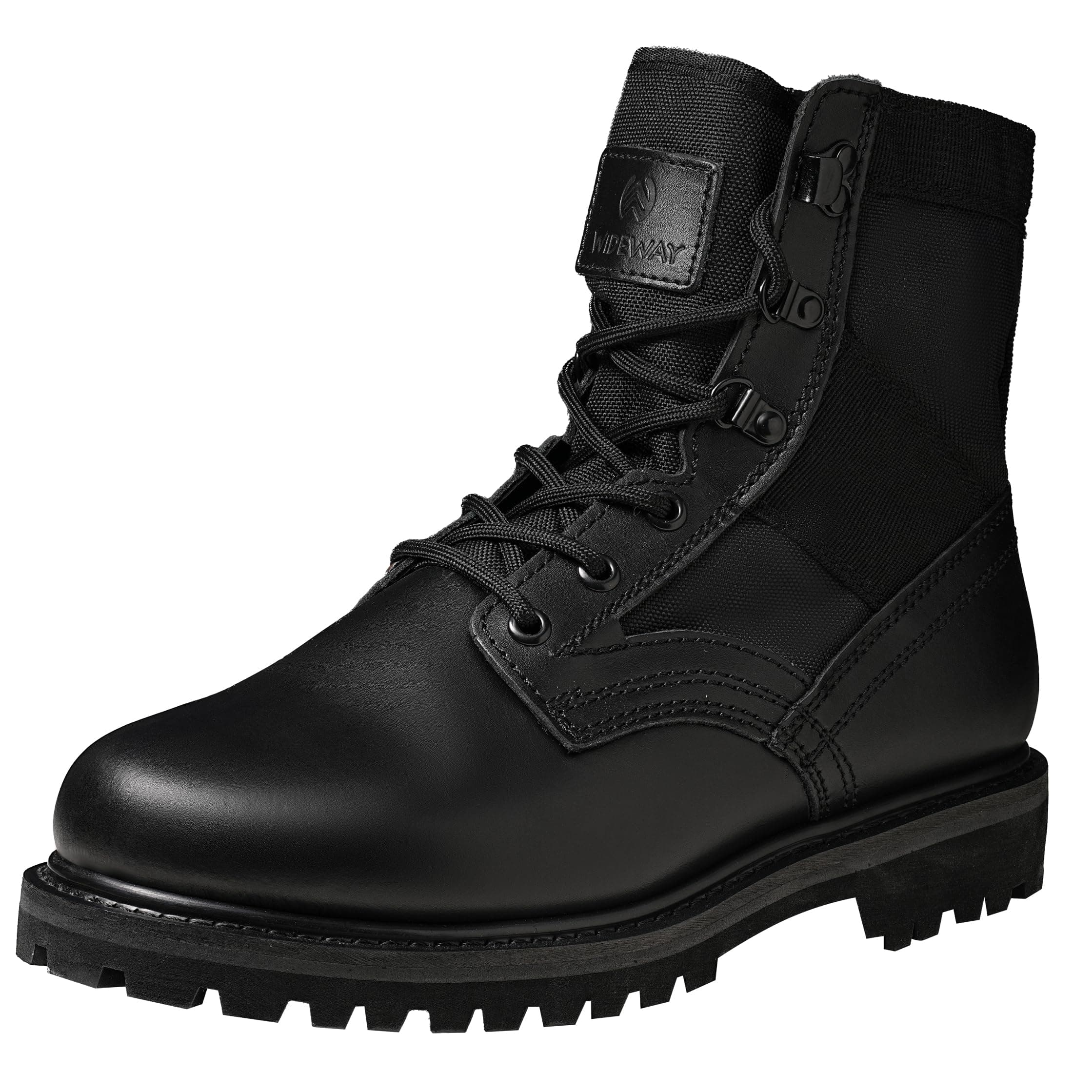 Combat Boots Men, 8" Lightweight Military Jungle Boots, Breathable Tactical Work Boot With Side Zip for Security, Patrol and Daily Wear(6-8inch)