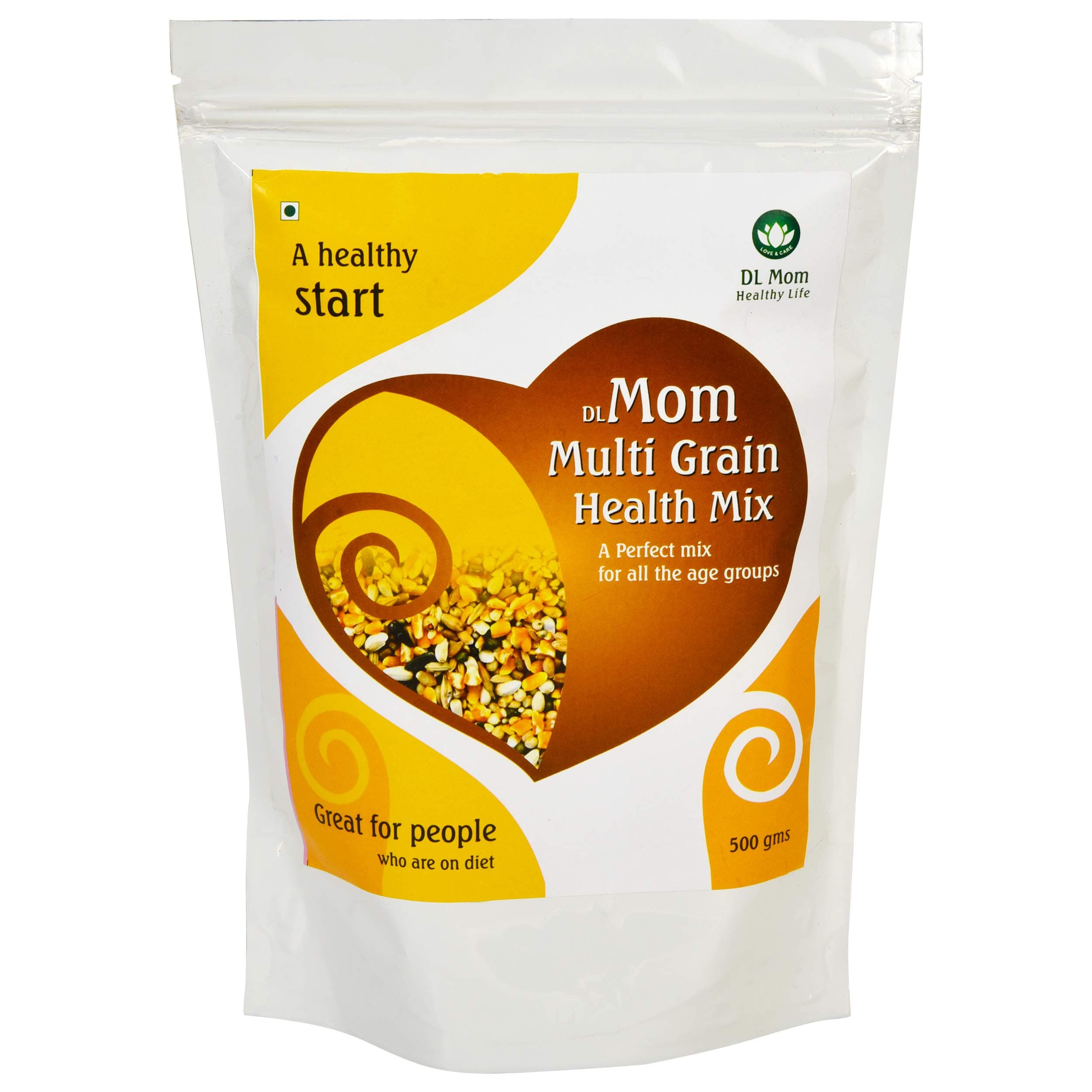 DL MOM Multi Grain Health Mix, 100% Natural Breakfast Porridge - No Preservatives and Added Sugar - Sathu Maavu - 500gm