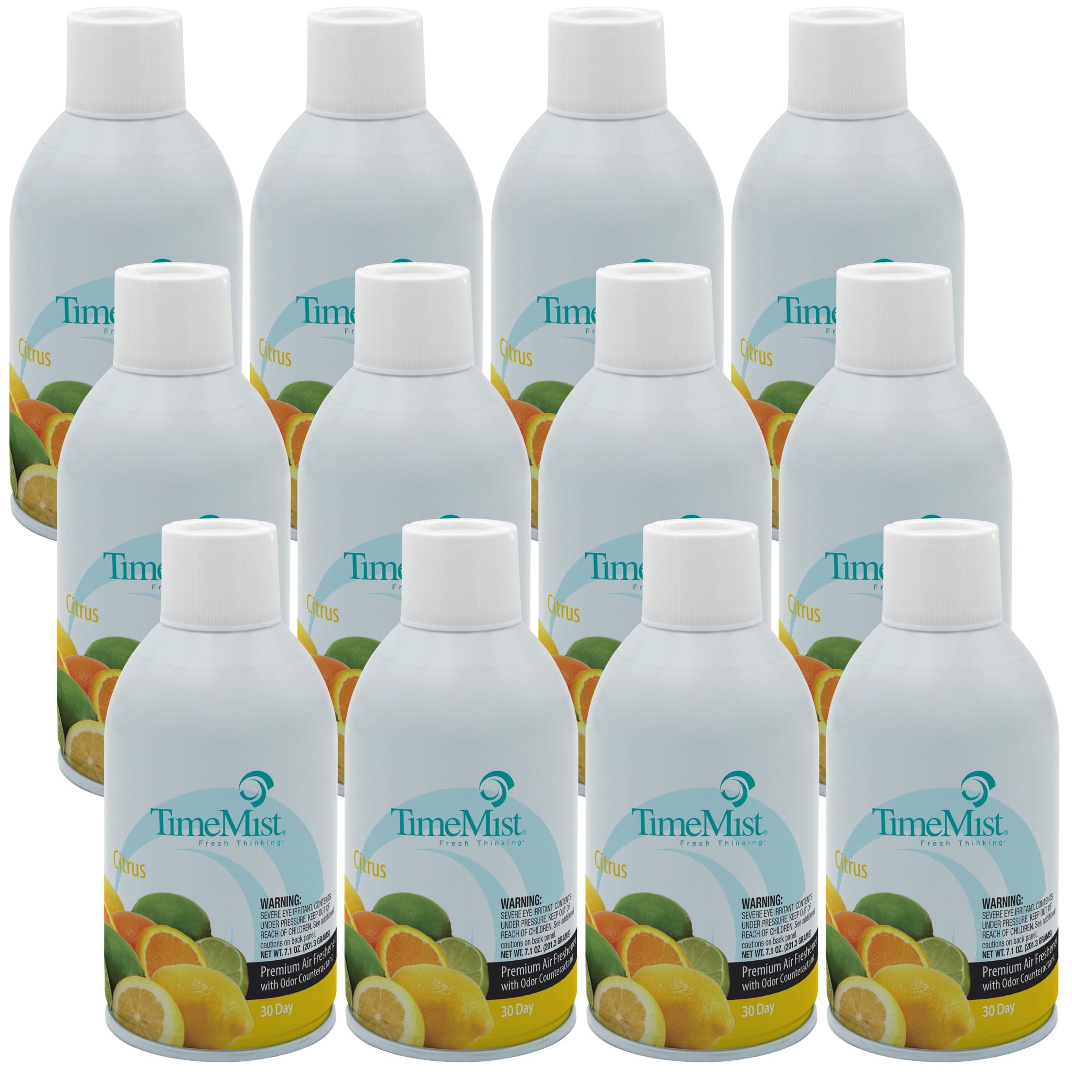 Premium Metered Air Freshener Refills - Citrus Scent - 7.1 oz (Case of 12) 1042781 - Lasts Up To 30 Days and Neutralizes Tough Unwanted Odors