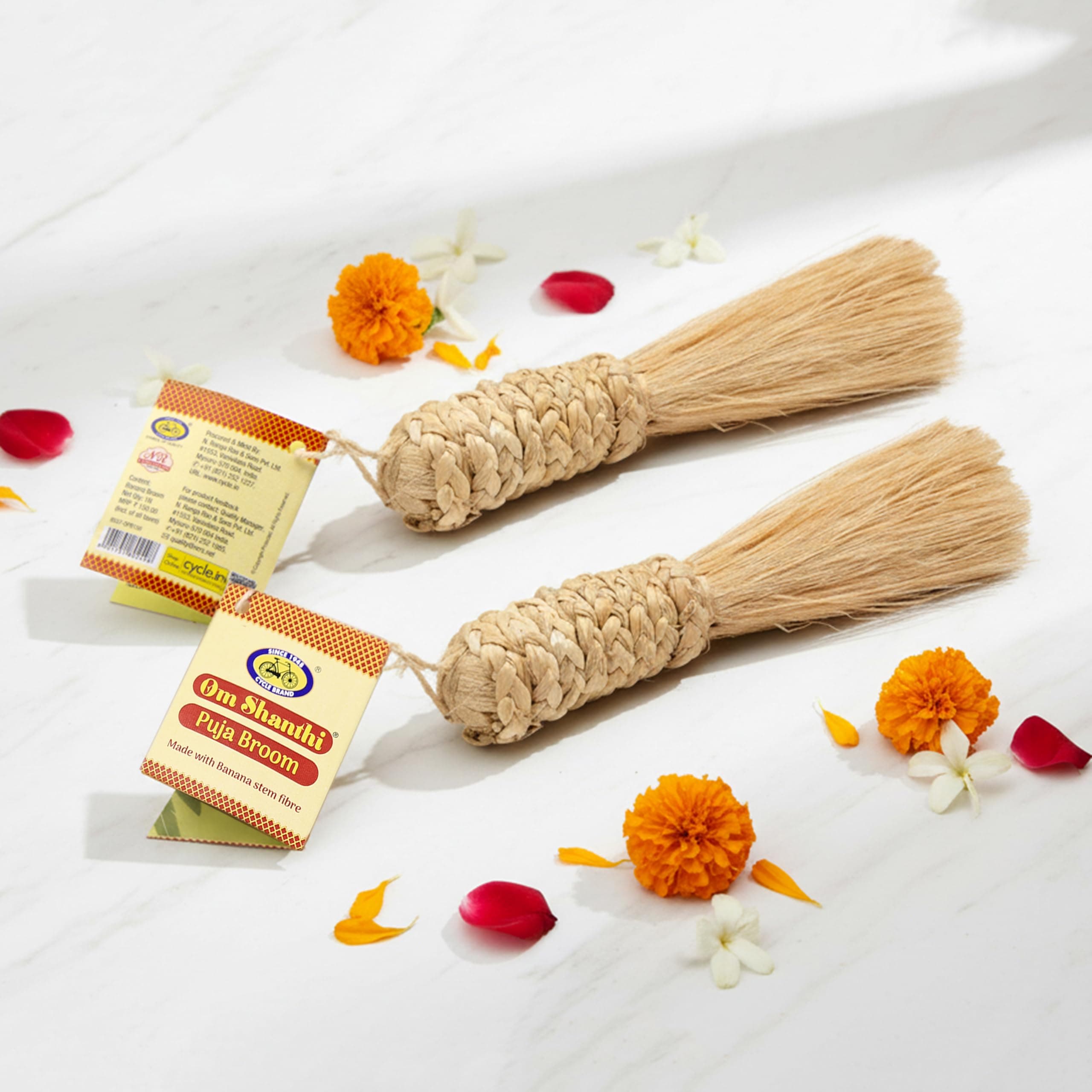 Puja Broom/Pack of 2 / Eco-Friendly Broom for Puja Room, Meditation