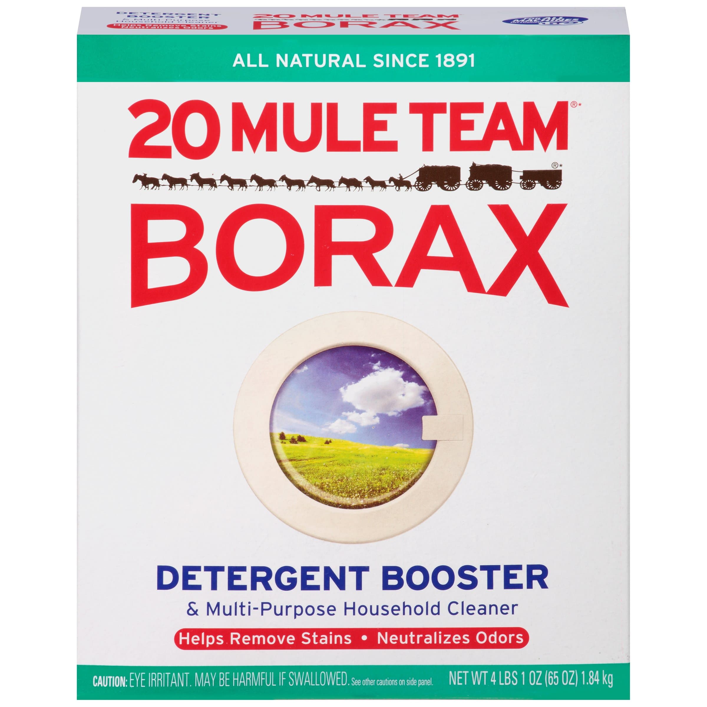 BORAX 20 Mule Team Laundry Booster, Powder, 4 Lb Box