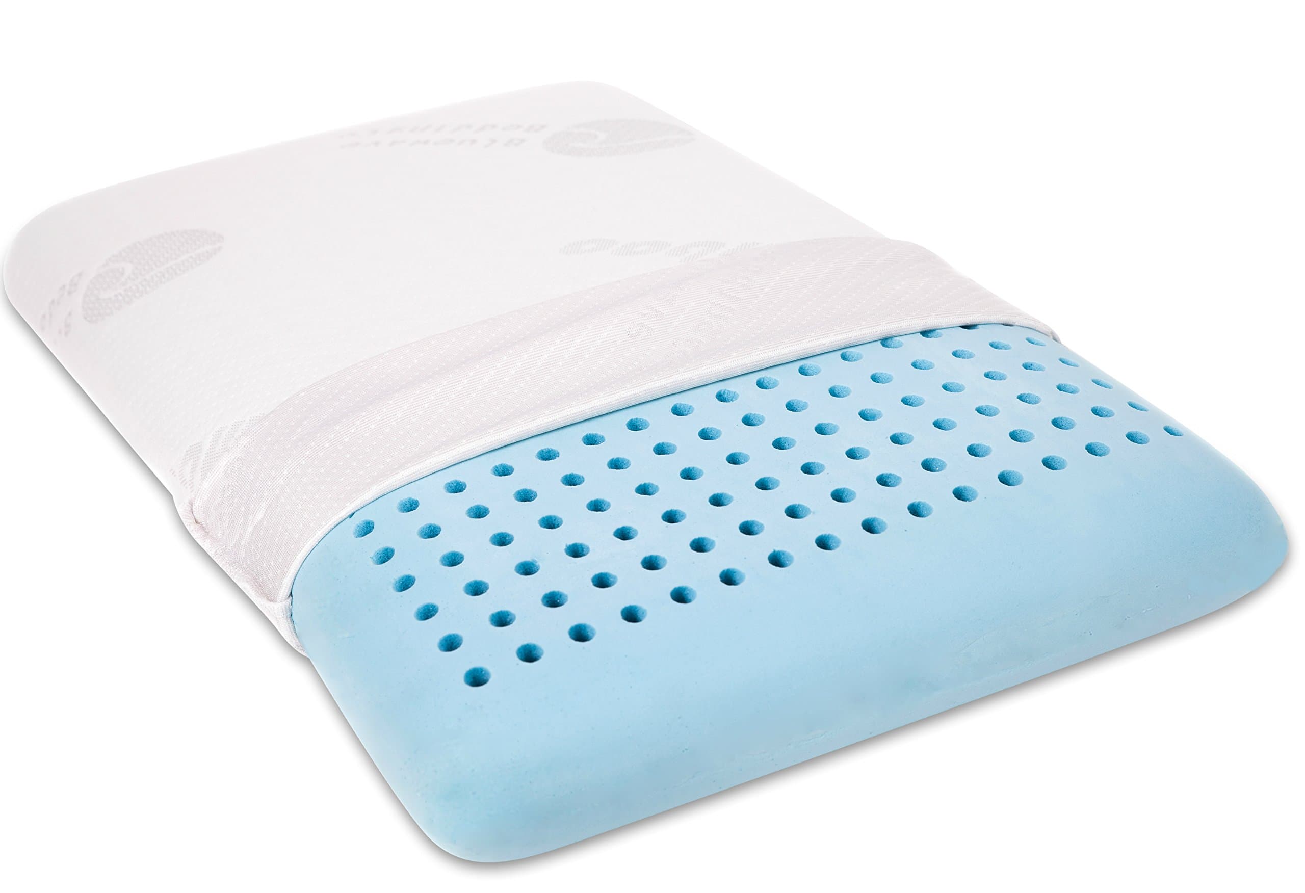 Bluewave Bedding Slim Cool-Gel Memory Foam Pillow with Bamboo Cover: 3.85-Inch Loft, Hypoallergenic Thin and Flat Pillow