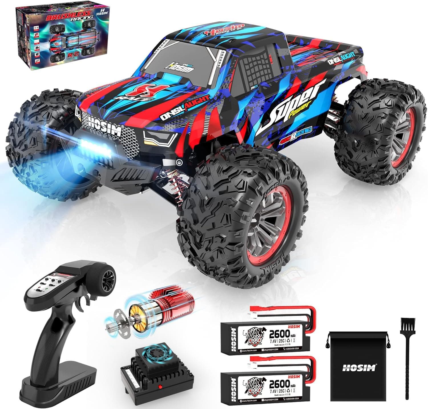 1:10 68+ KMH Brushless RC Cars for Adults, High Speed Remote Control Car Boys, 4X4 All Terrains Waterproof Off Road Hobby Grade Large Fast Racing Buggy Toy Gift Monster Trucks