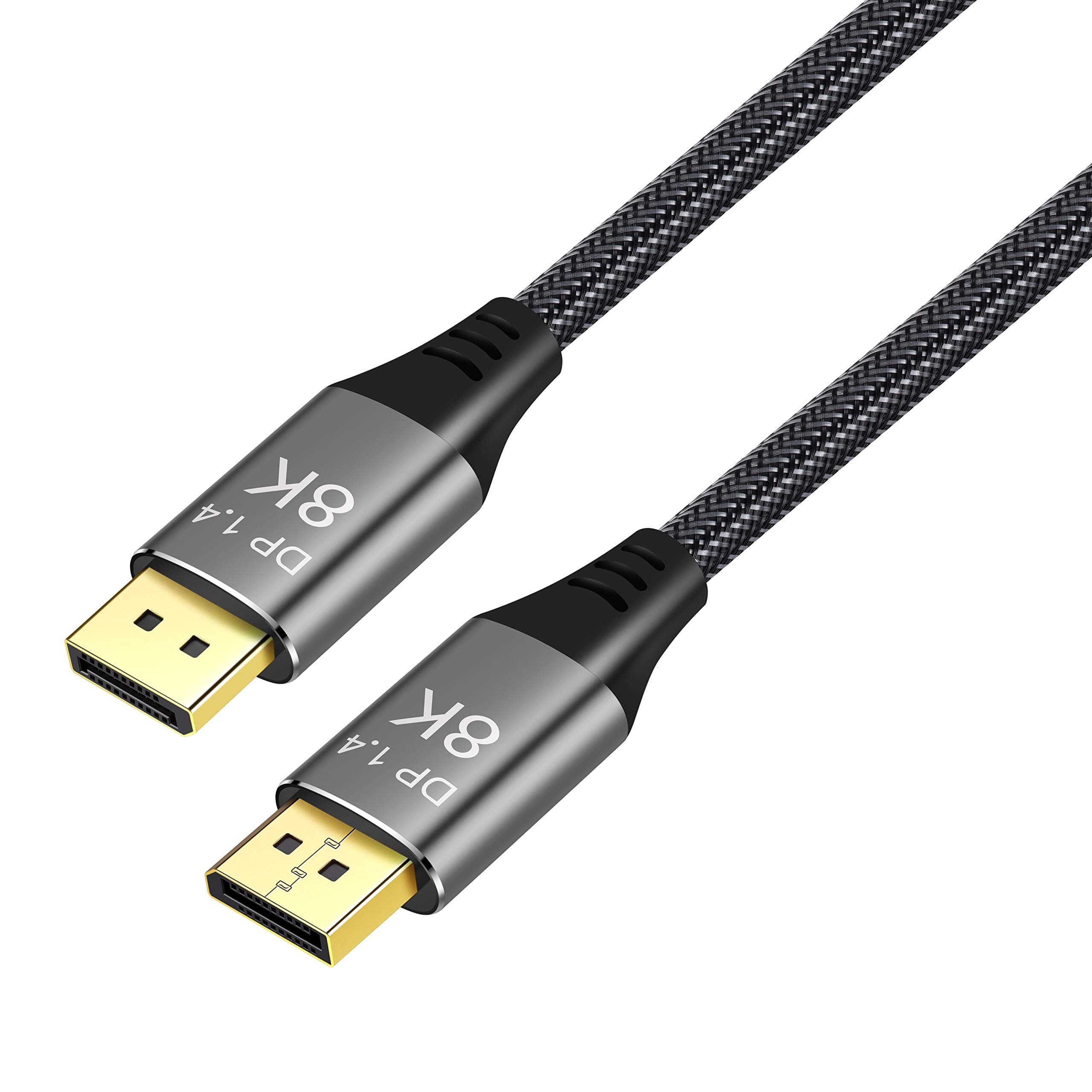 YIWENTEC1.5M 5ft Copper Cord Ultra HD 8K 4K DisplayPort Cable DP 1.4 8K@60Hz 4K@144Hz High Speed 32.4Gbps HDCP 3D Slim and Flexible DP to DP Cable (1.5M, 8K)