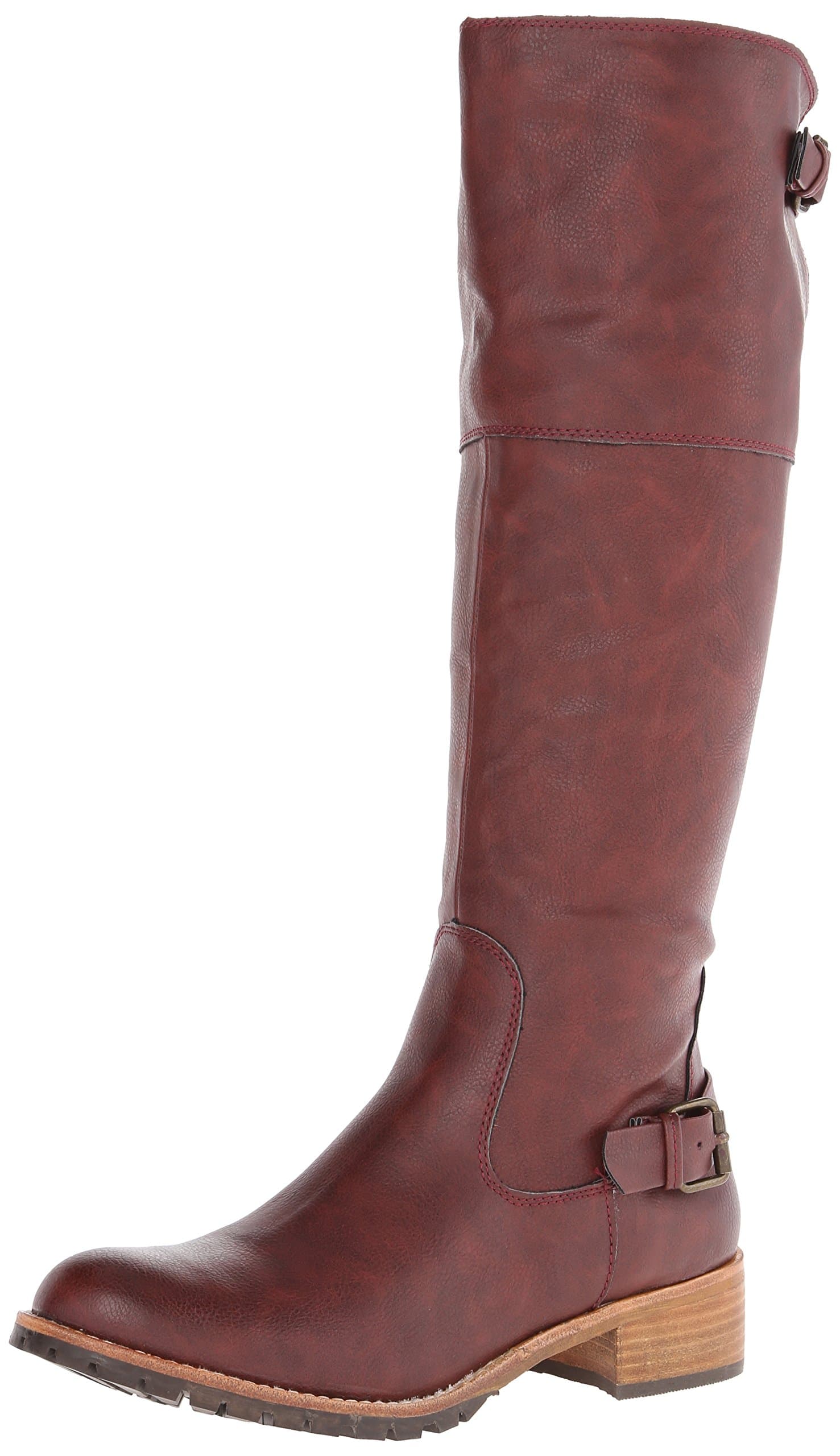 Ladies Casual Tall Boot Fashion Design Seamless Comfort cushioned footbed Medium B(M)