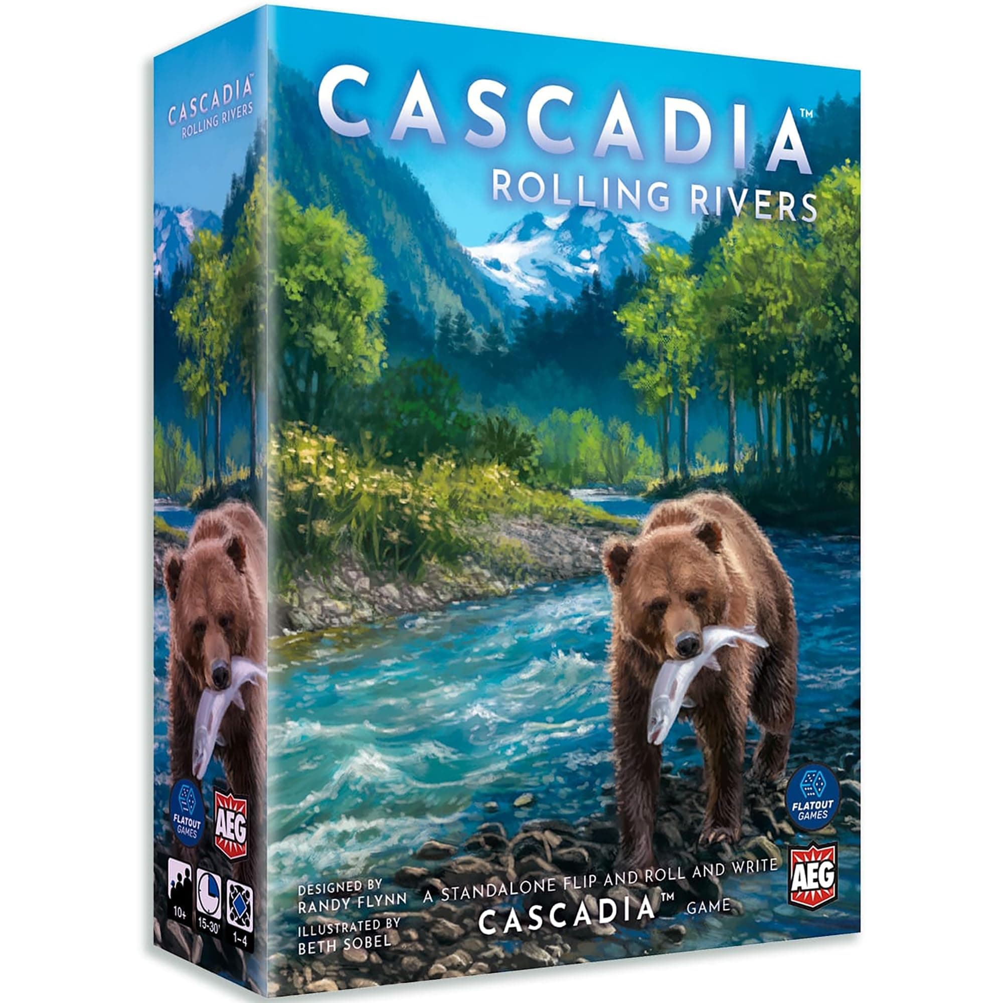 Alderac Entertainment Group | Cascadia Rolling Rivers | Board Game | Ages 10+ | 1-4 Players | 20+ Minutes Playing Time