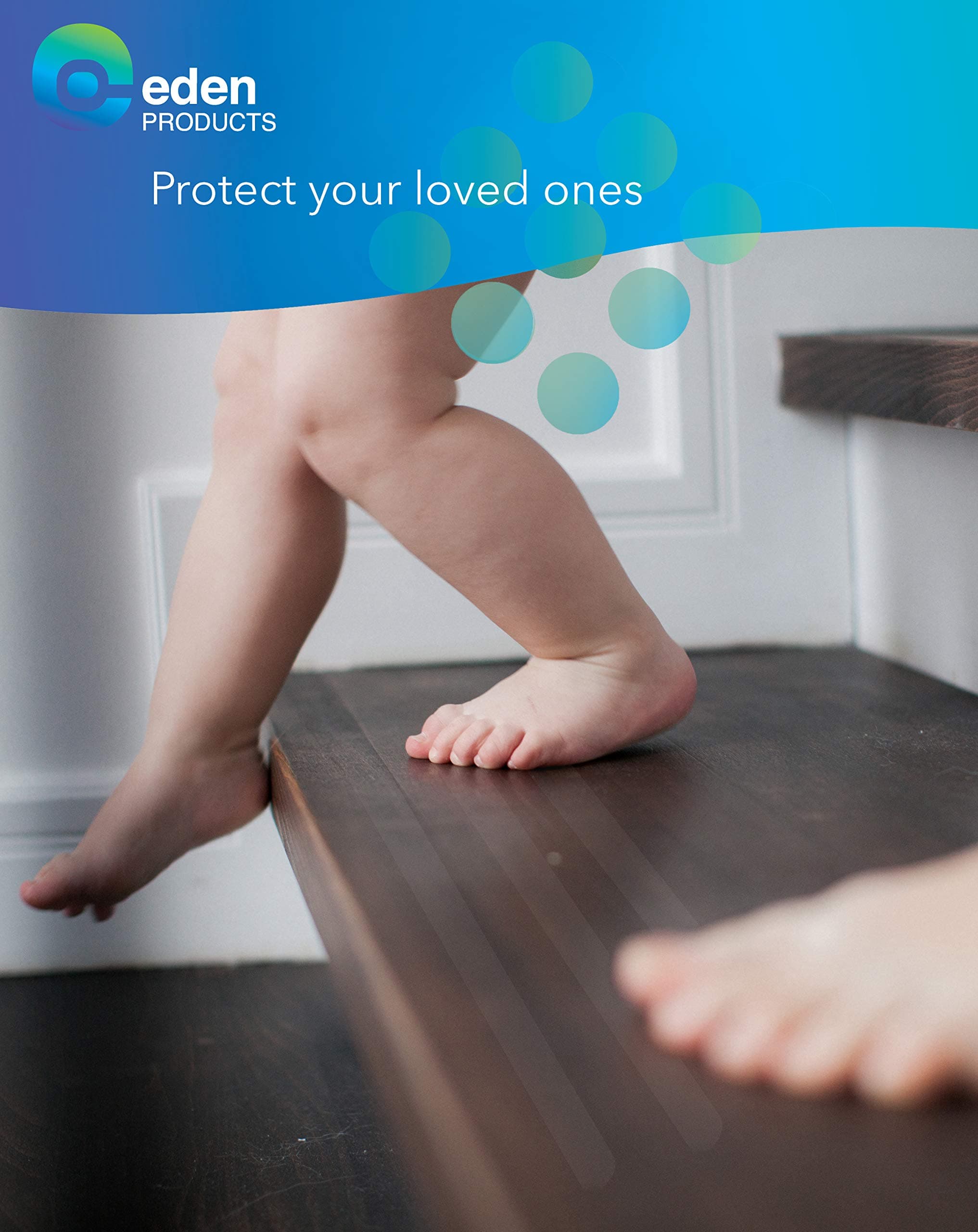 EdenProducts 2” x 20 Foot Anti Slip Roll (More Sizes Available), Non Slip Strips, Safety for Kids, Elders and Pets, Adhesive Stair/Floor Treads, Indoor, Outdoor, Prevents Slipping, PVC Free