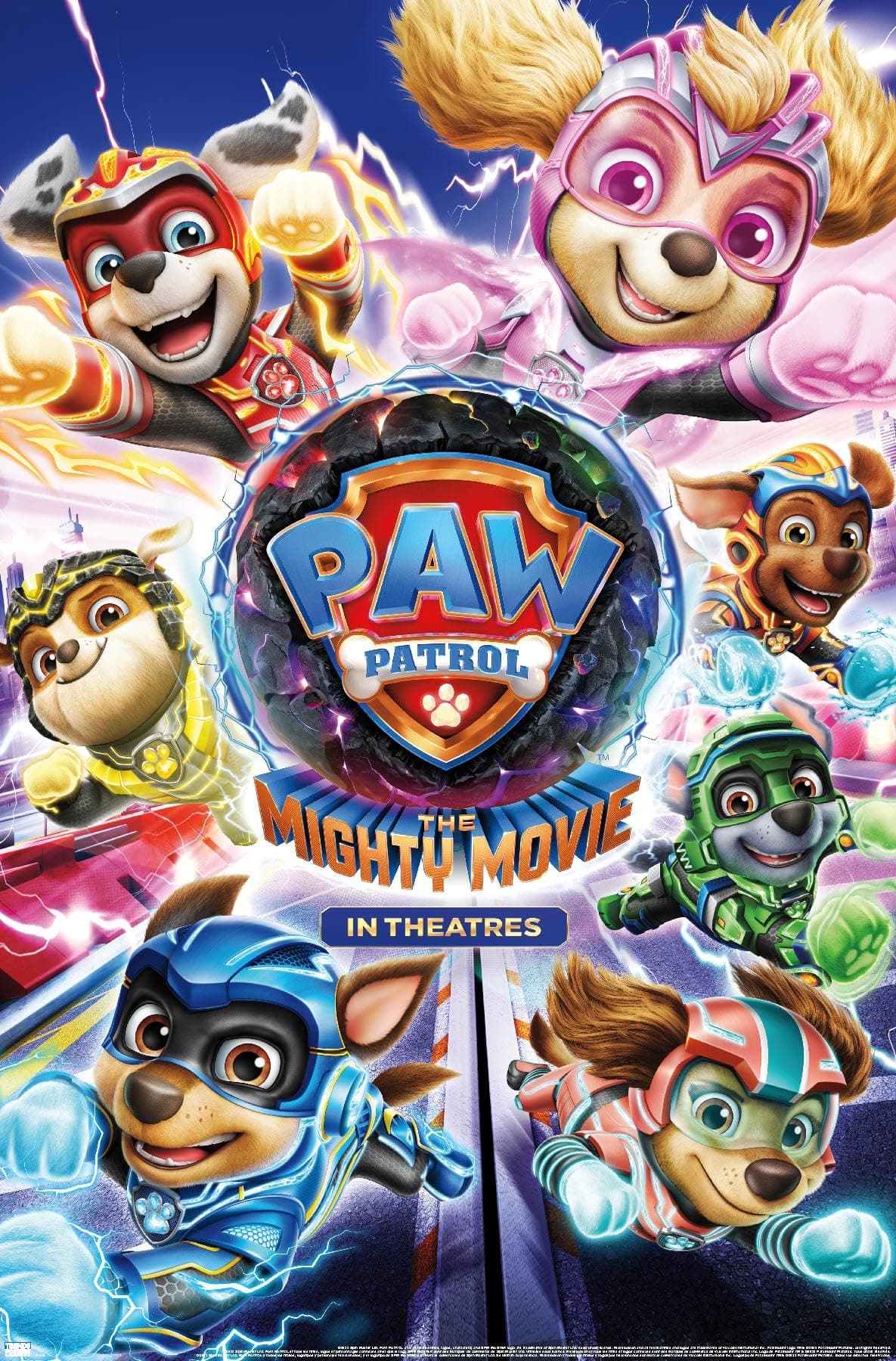 Nickelodeon Paw Patrol: The Mighty Movie - One Sheet Wall Poster, 34L" x 22.4W", Unframed Version