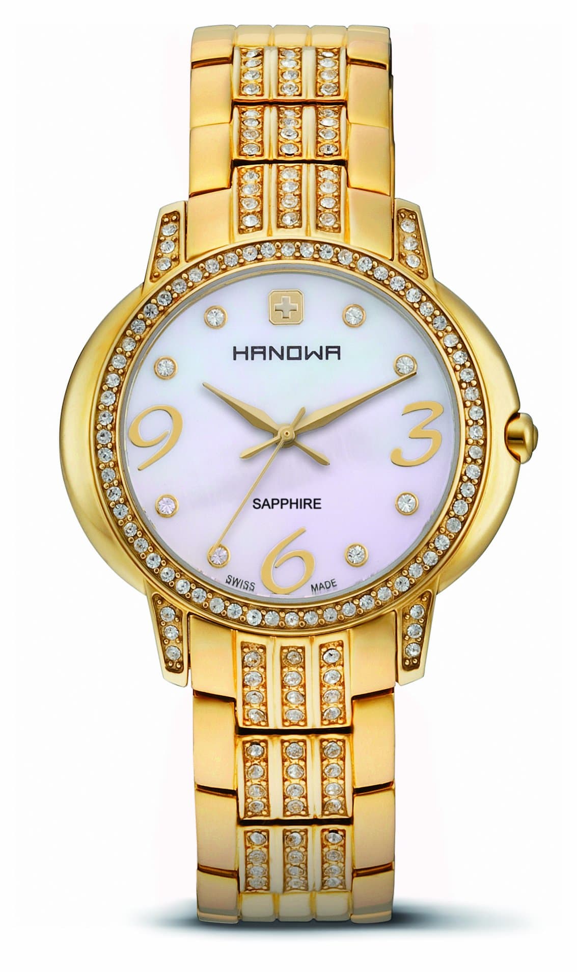 Hanowa Swiss Military Women's 16-7024.02.001 Starlight Gold IP Mother-of-Pearl Swarovski Steel Watch