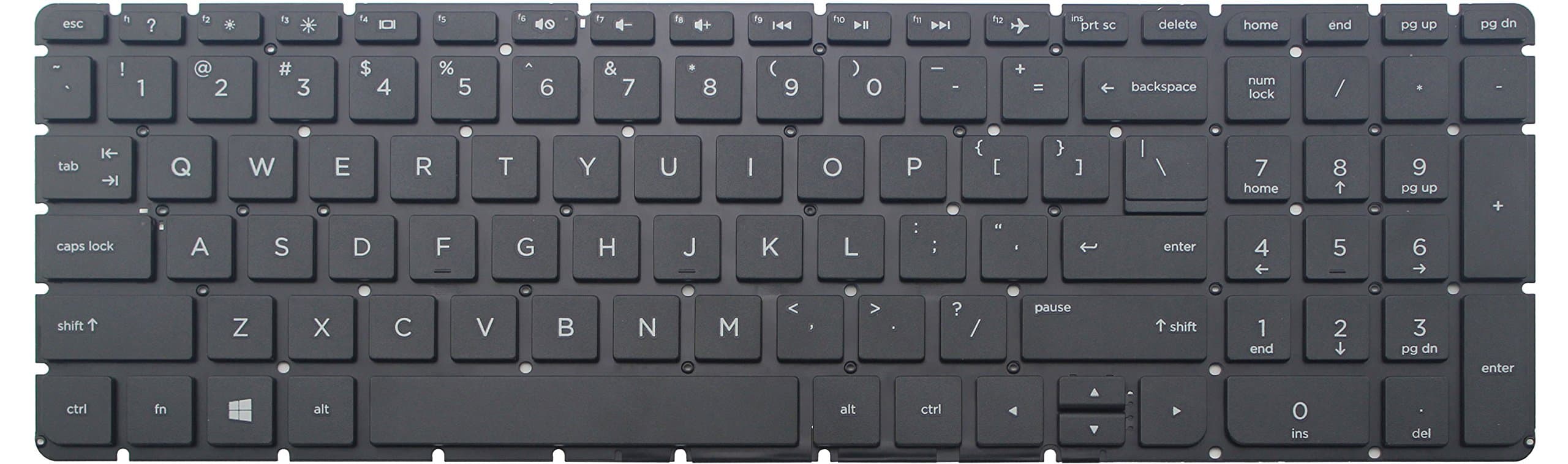 CHNASAWE Laptop Replacement Keyboard for HP 250 G5 255 G5 256 G5, US Layout Without Palmrest