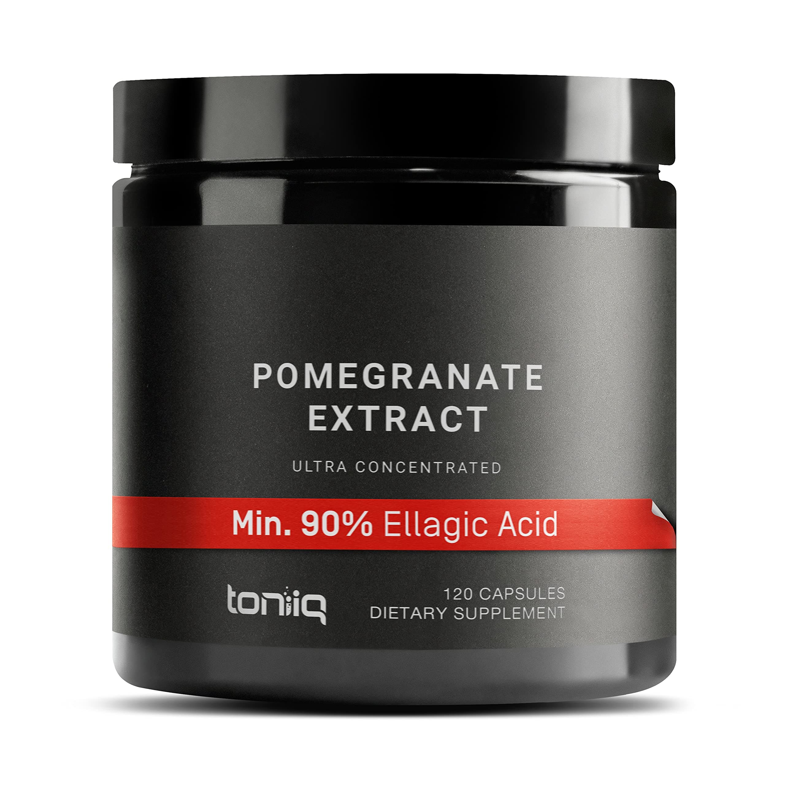 Toniiq Pomegranate Extract - Ultra High Potency 35:1 Extract with 90% Ellagic Acid - Highly Concentrated - Third-Party Lab Tested - 120 Capsules