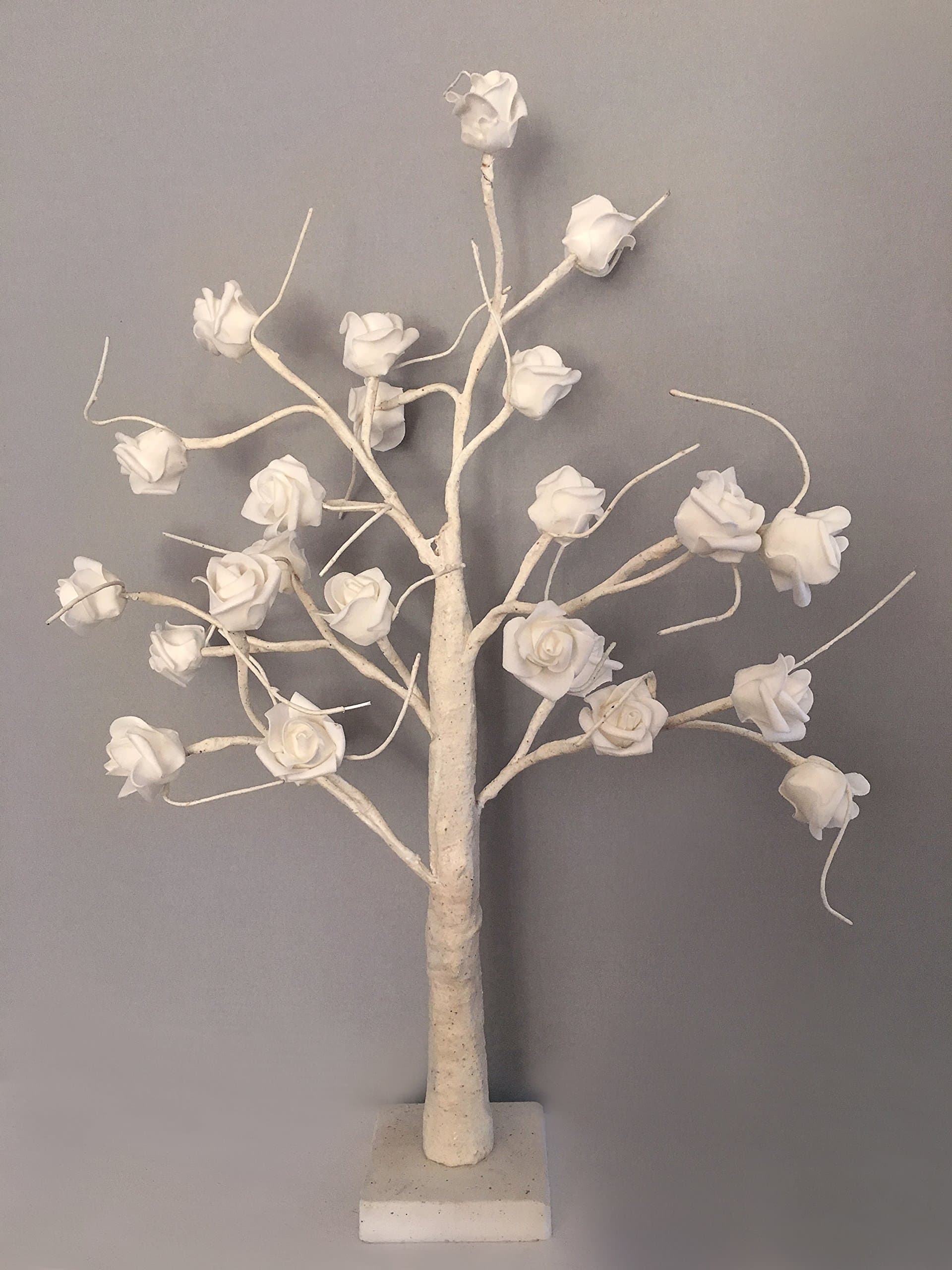 Electric Avenues Beautiful Rose Tree With Delicate Warm White LED Flowers
