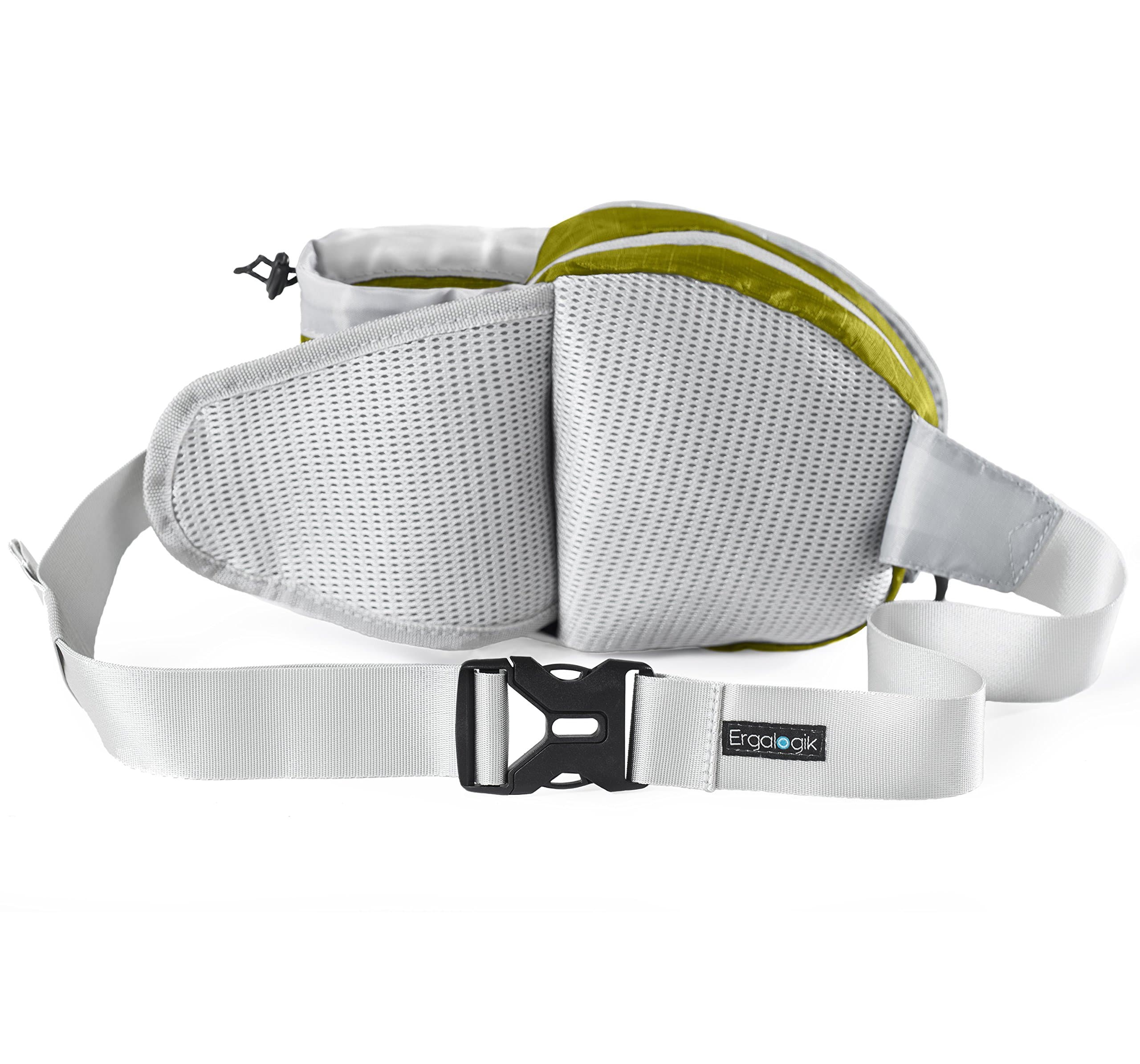 ErgaLogik Day Trekker - Hiking Waist Pack with Water Bottle (Not Included) Holder - Fanny Pack - Dog Walking - Running Belt Bag Pouch Fanny Pack for Hiking Running Cycling Camping Travel (Green)