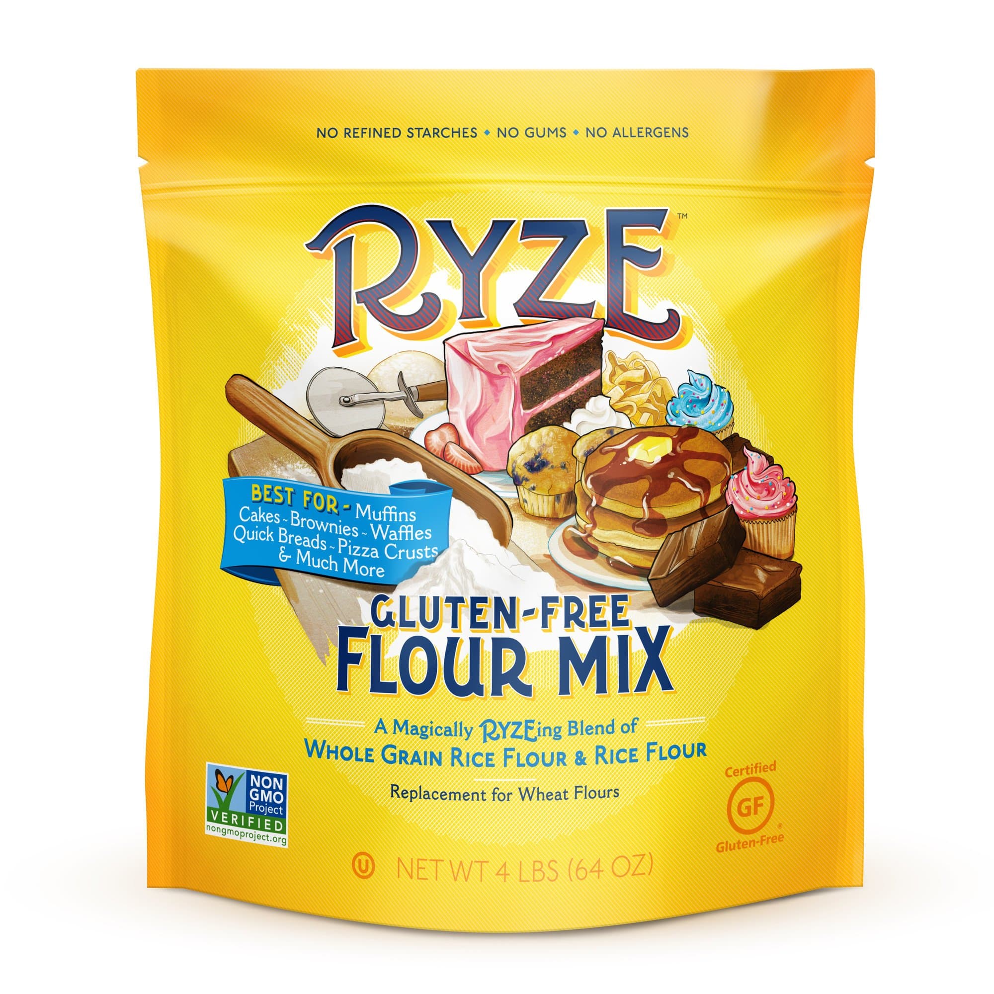 RYZE Gluten Free Flour - Natural, No Fillers, 4lbs