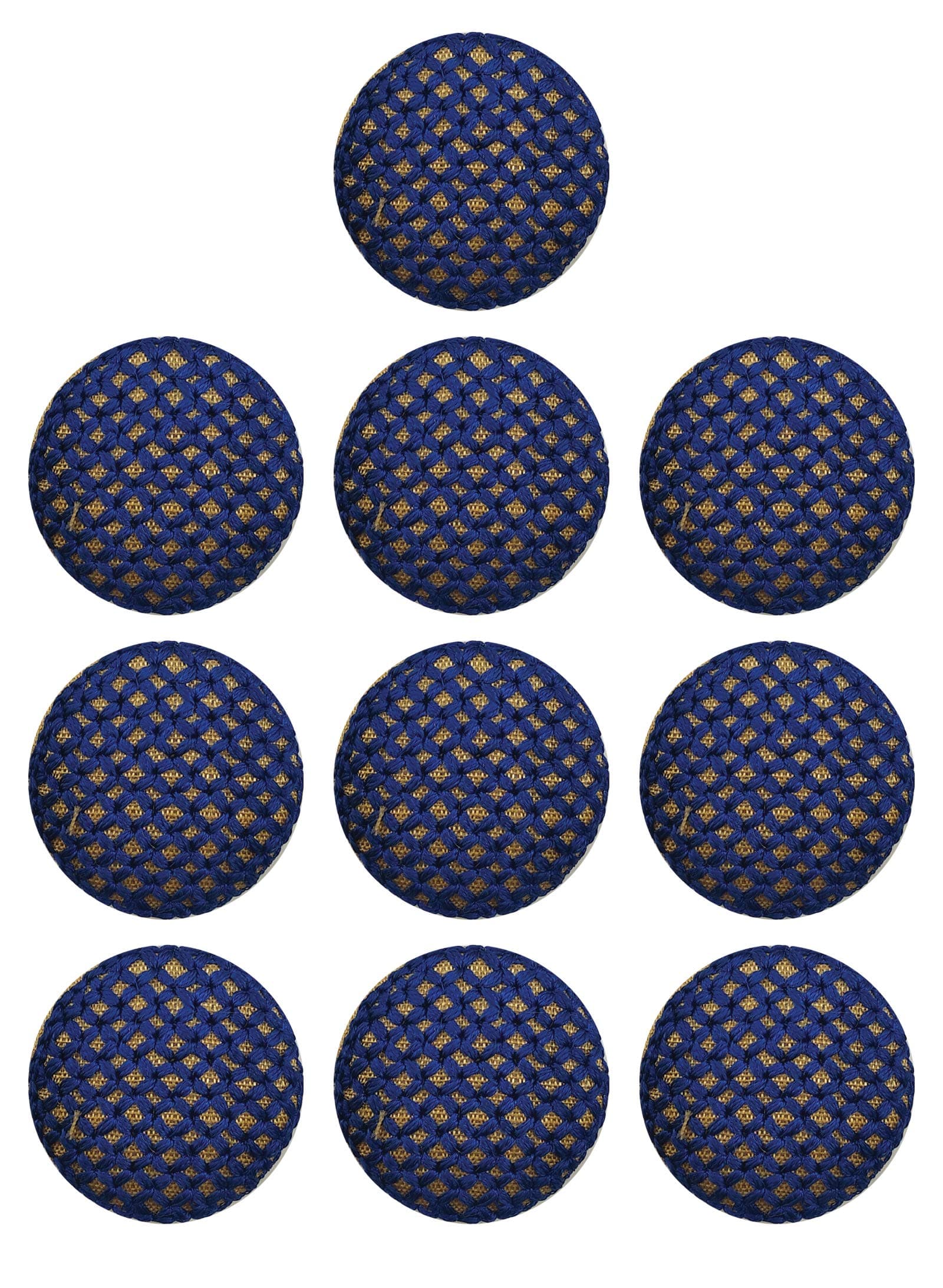 Tripti Products Women's Embroidered Buttons for Sewing Kurtis Clothes Jaali (Royal Blue , Big Size)