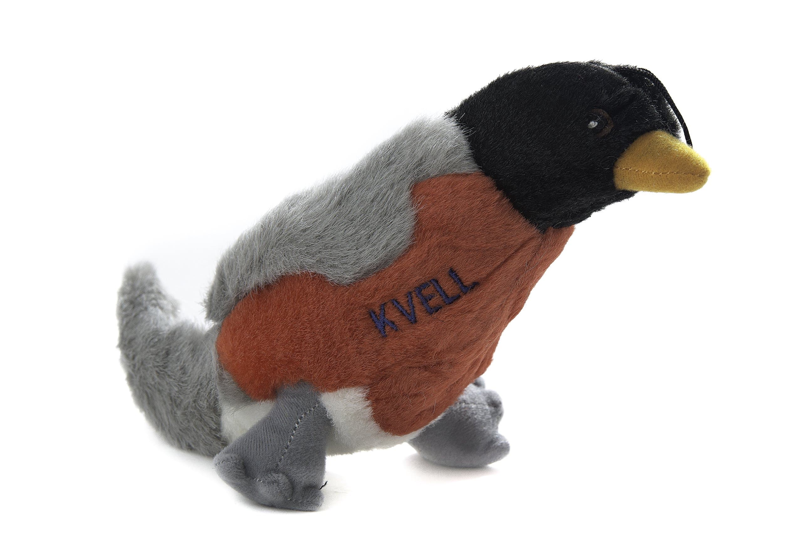 Copa Judaica Chewish Treat Kvell Robin Squeaker Plush Dog Toy, 4 by 10-Inch, Multicolor
