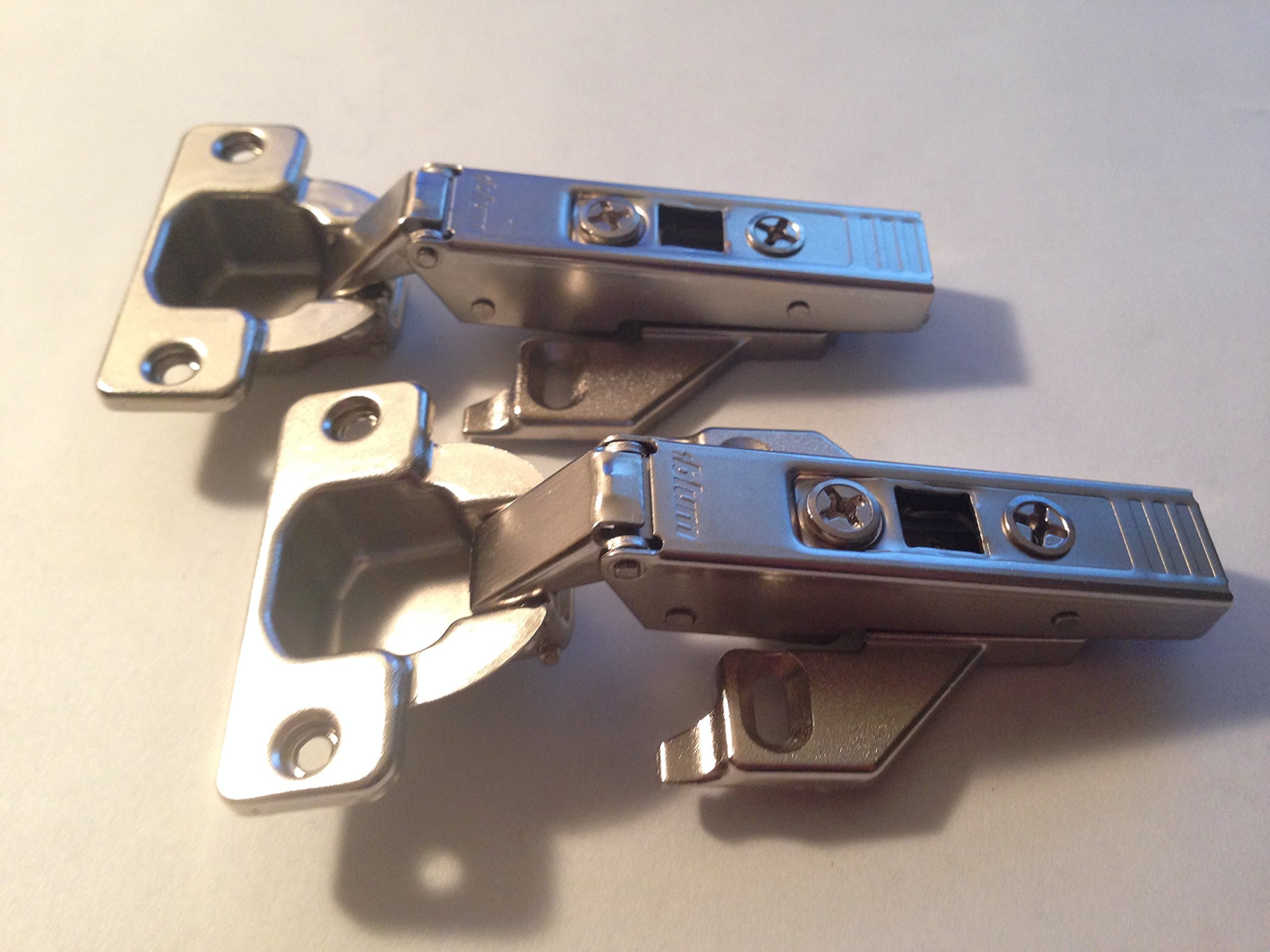 2 Blum 120 Degree Clip On Hinge With Face Frame Adapter - NEW