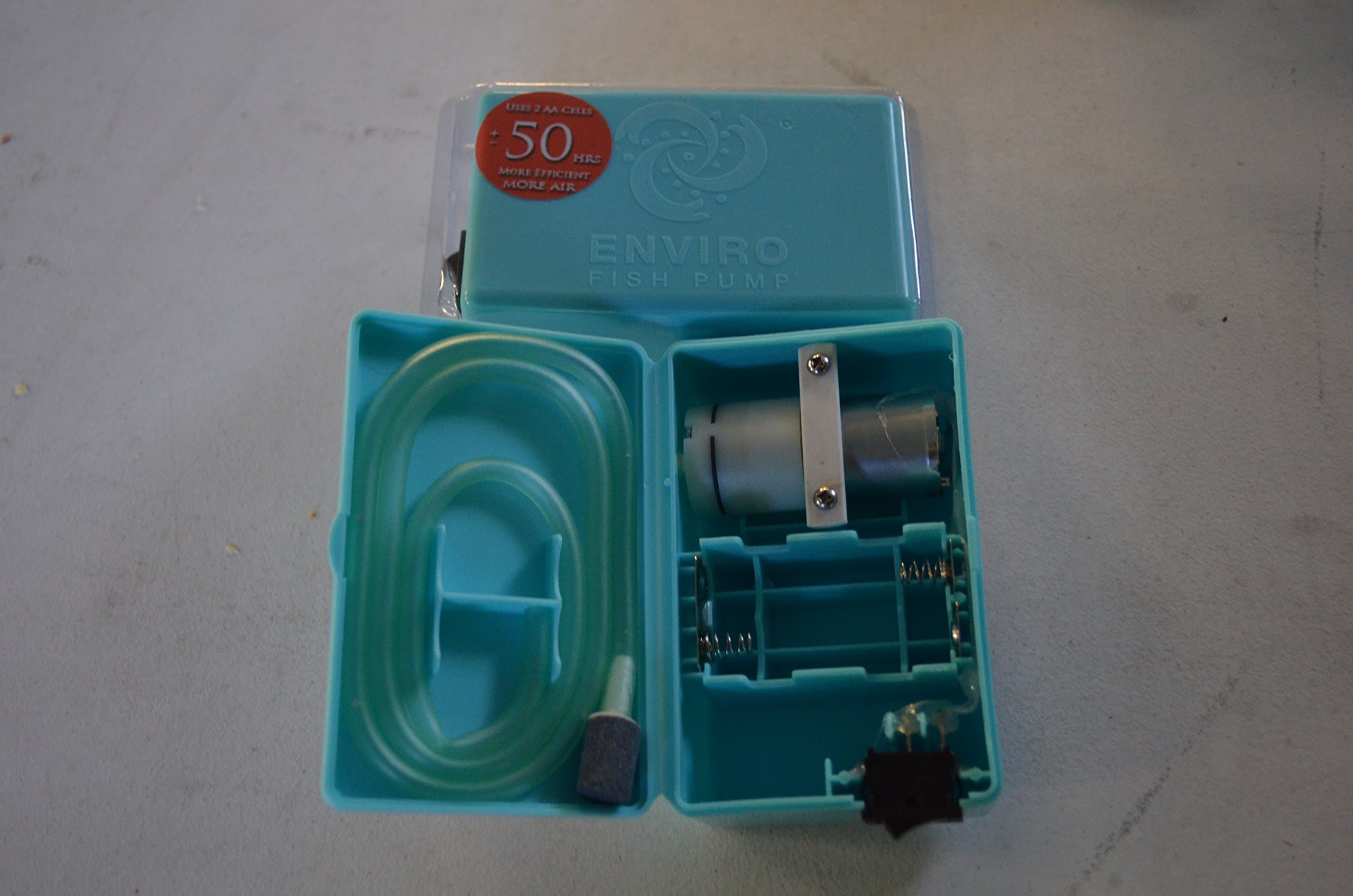 Fish air pump 2 AA battery for 50 hours by Ohero Enviro pumpL8