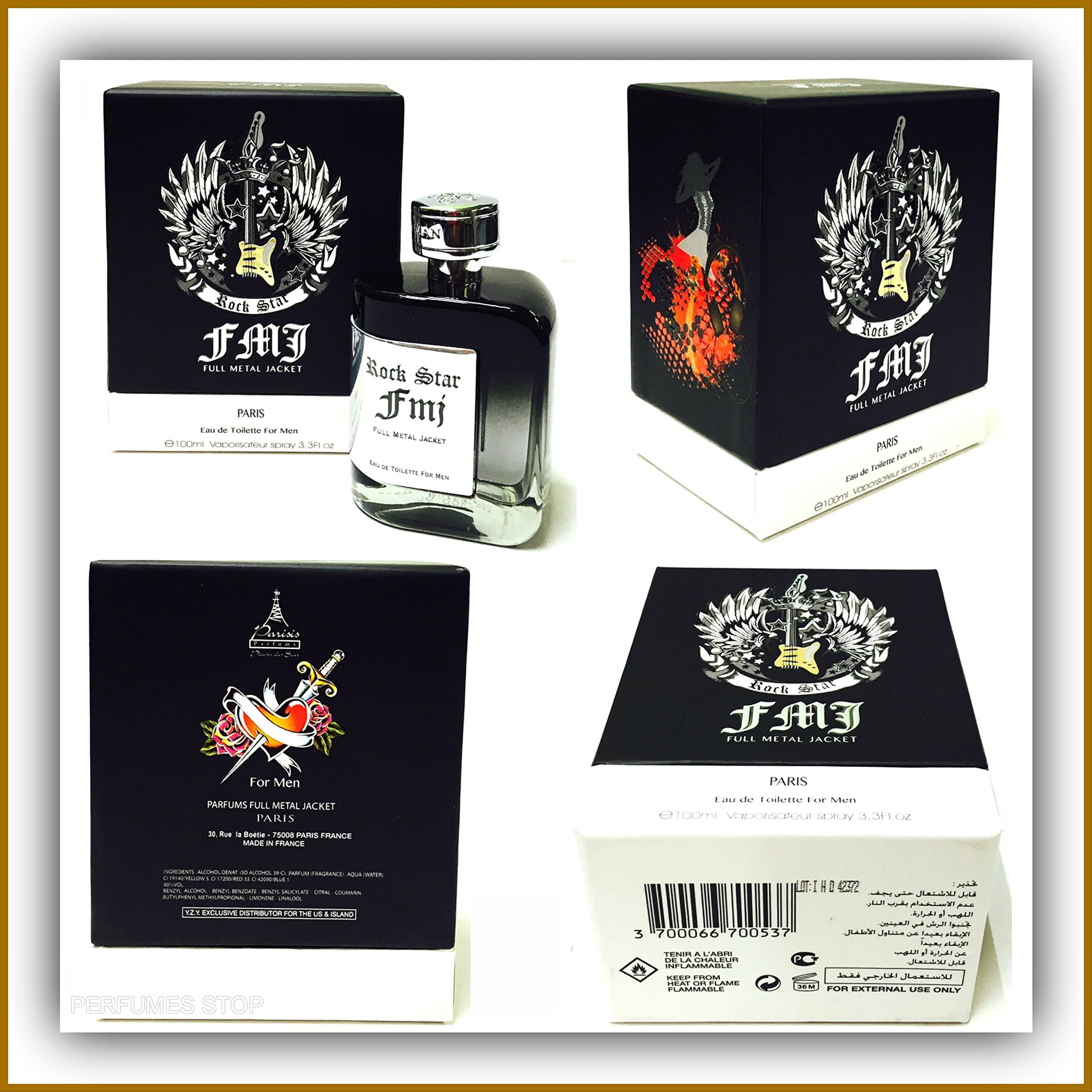 Rock Star FMJ Cologne by Full Metal Jacket 3.3 oz EDT Spray Men