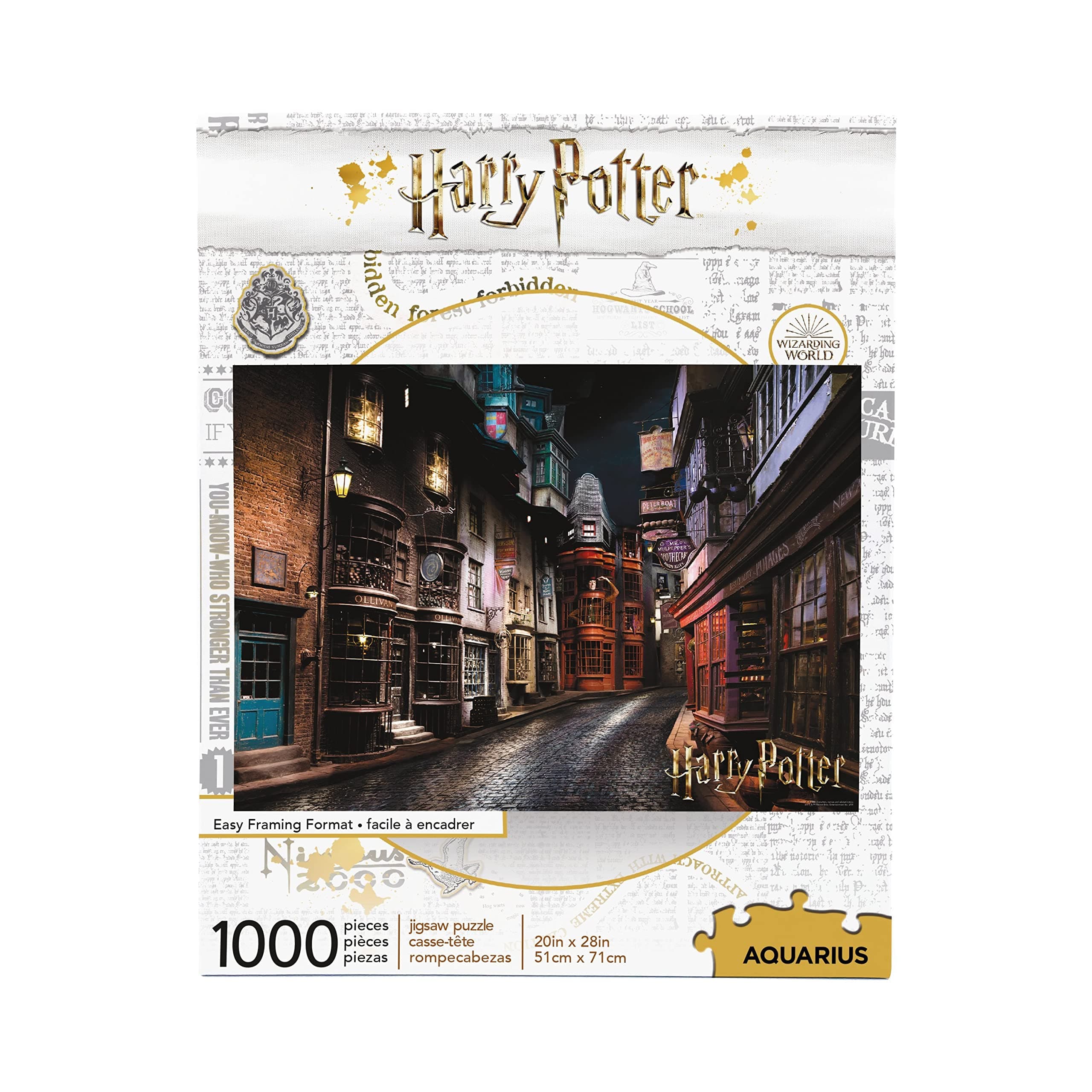 Harry Potter Puzzle Diagon Alley (1000 Piece Jigsaw Puzzle) - Officially Licensed Harry Potter Merchandise & Collectibles - Glare Free - Precision Fit - Virtually No Puzzle Dust - 20x28in
