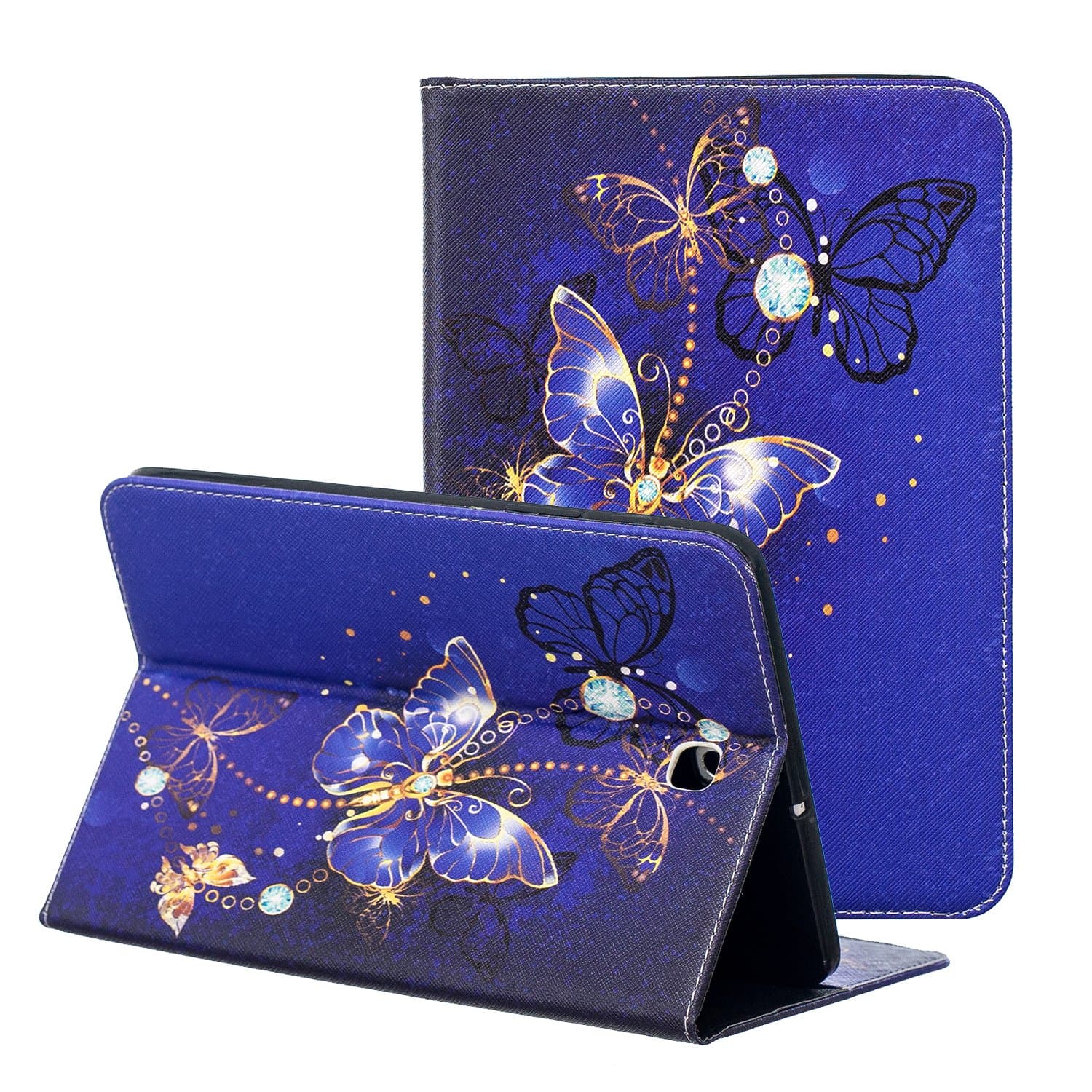 Samsung Galaxy Tab S2 8.0 SM-T713 Case, ZAOX Card Slots Stand Document Pocket Slim Fit Leather Stand Magnetic Folio Case Cover for Galaxy Tab S2 Tablet 8.0 inch SM-T710 T715 2015 (Purple Butterfly)
