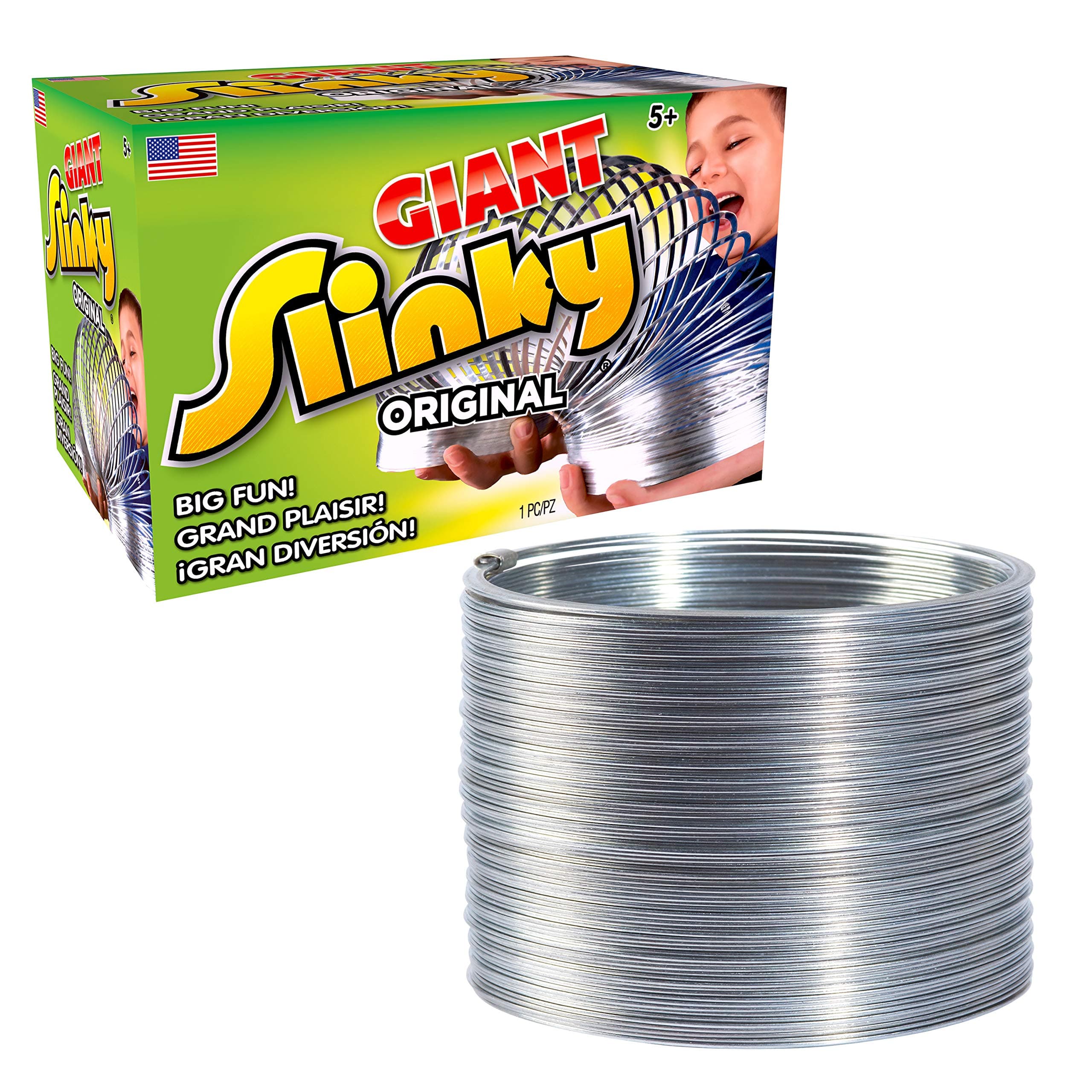 The Original Giant Slinky Walking Spring Toy, Metal Slinky, Party Favors, Fidget Toys, Easter Basket Fillers, Gifts, Presents, Kids Toys for Ages 5 Up by Just Play