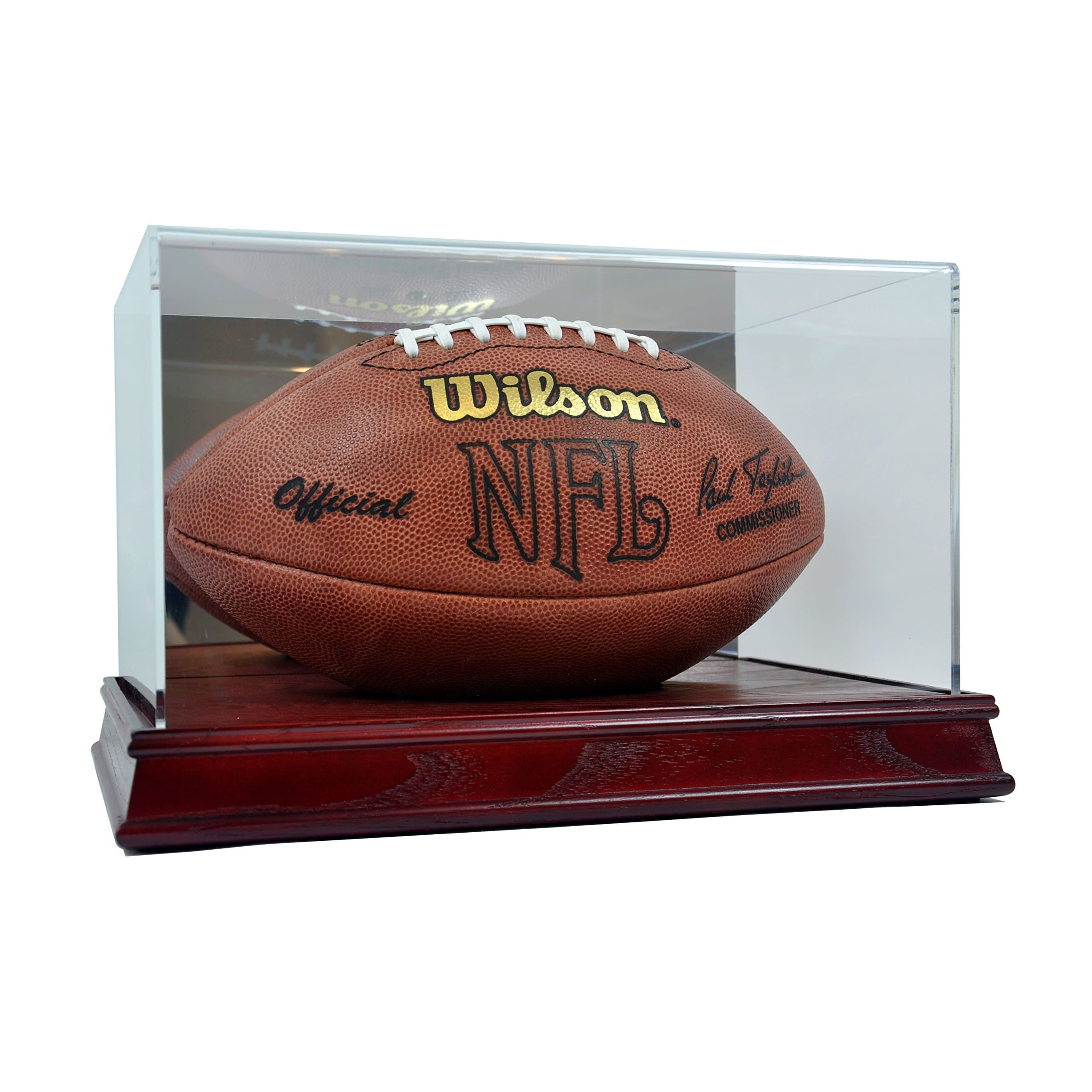 Deluxe Acrylic Wood Base Football Display Case