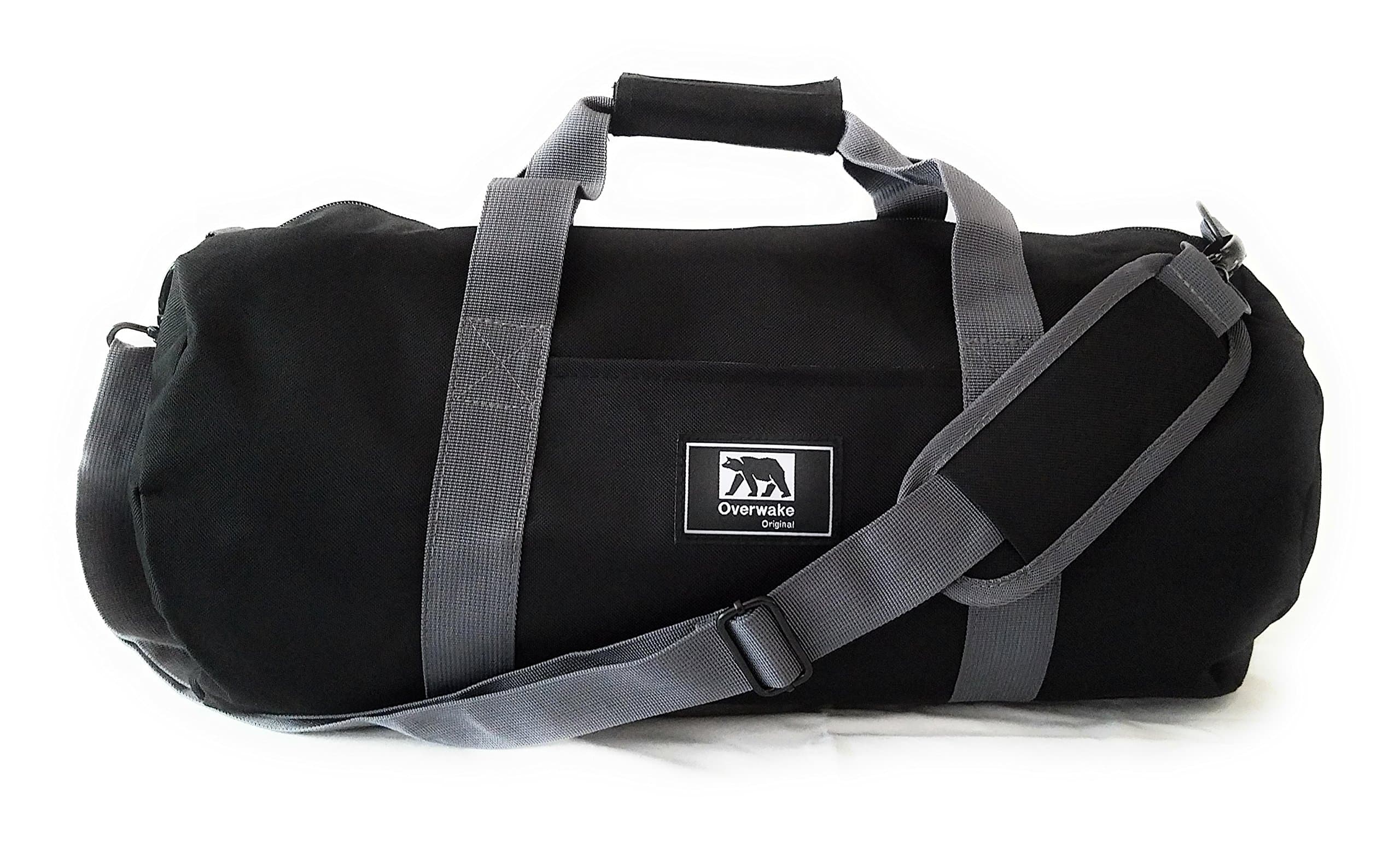 Small Gym Bag for Men and Women Sports Travel Duffle Overwake Original Black 19 inch Updated 2019 Model