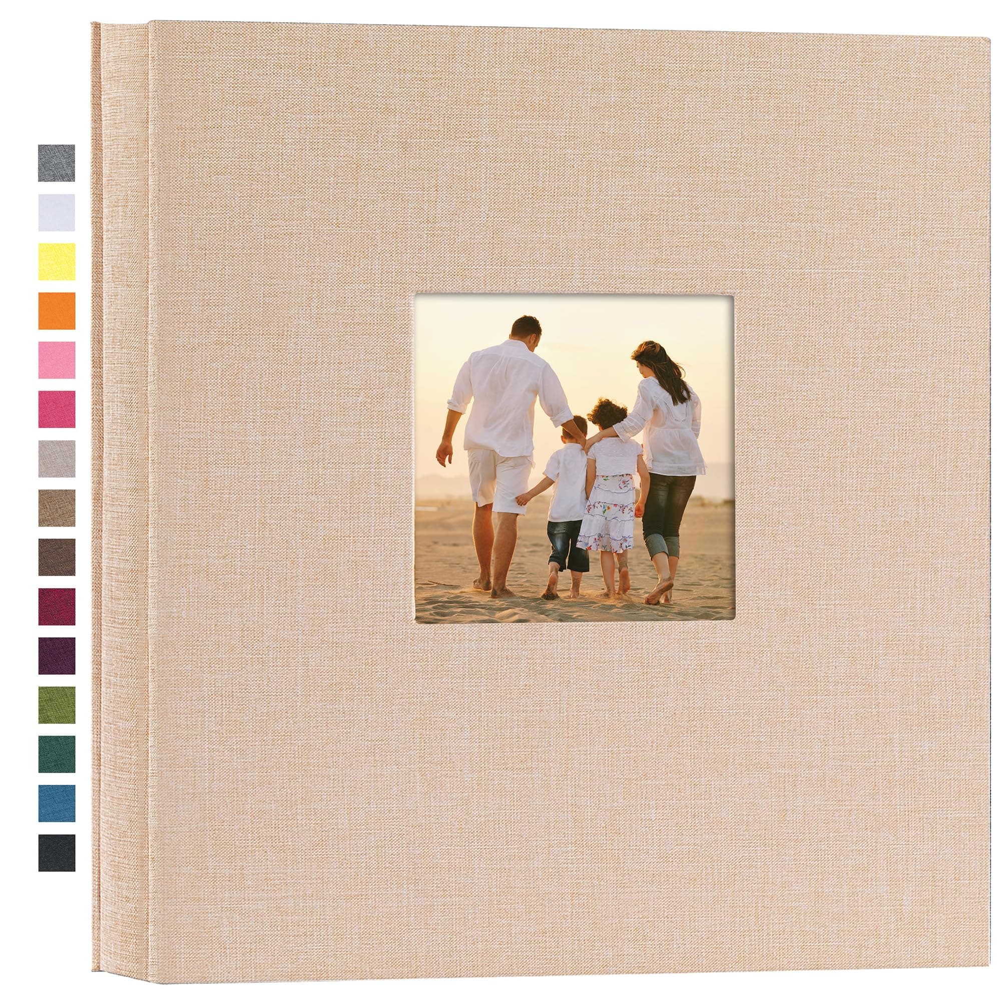 Linen Hardcover Photo Album 4x6 600 Photos Large Capacity for Family Wedding Anniversary Baby Vacation (Beige, 600 Pockets)