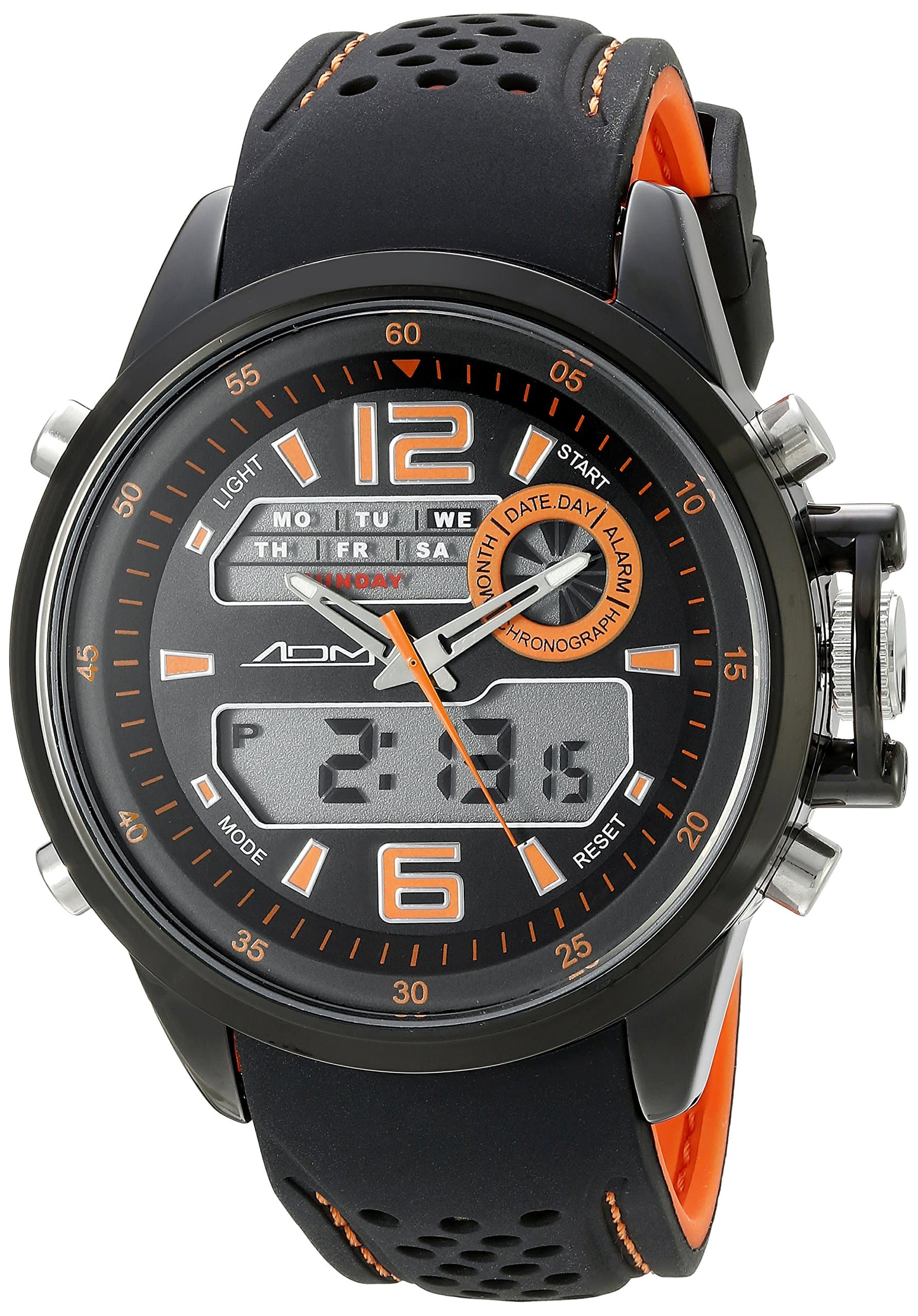 American Design Machine Men's ADS 4006 ORG St. Louis Analog-Digital Display Japanese Quartz Orange Watch