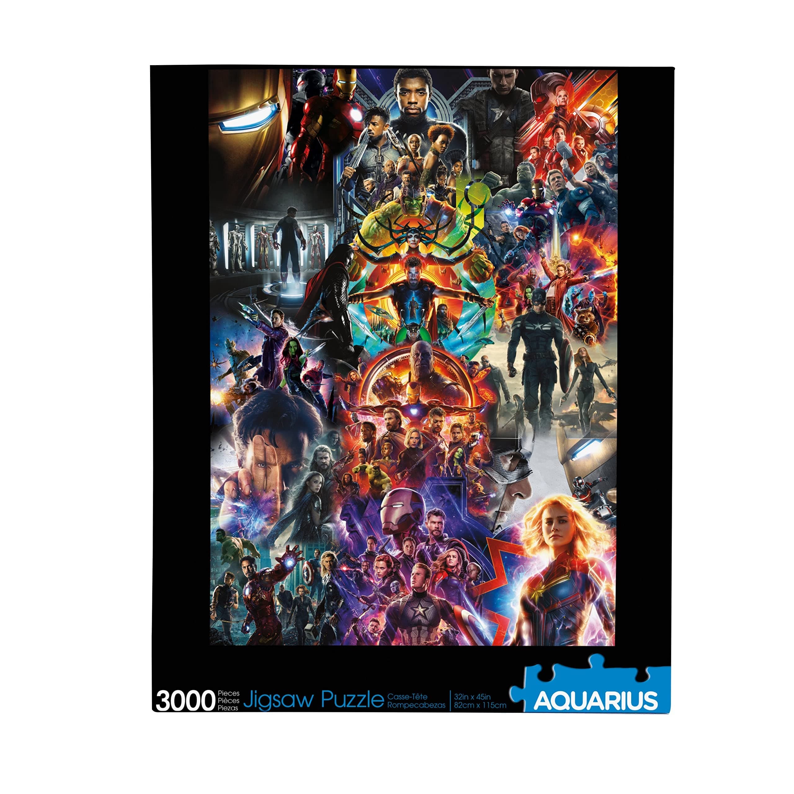 AQUARIUS Marvel Avengers Collage 3000 Piece Jigsaw Puzzle Glare Free Precision Fit Officially Licensed Merchandise & Collectibles 32 x 45 Inches, Oil Pastel, 68517Marvel MCU