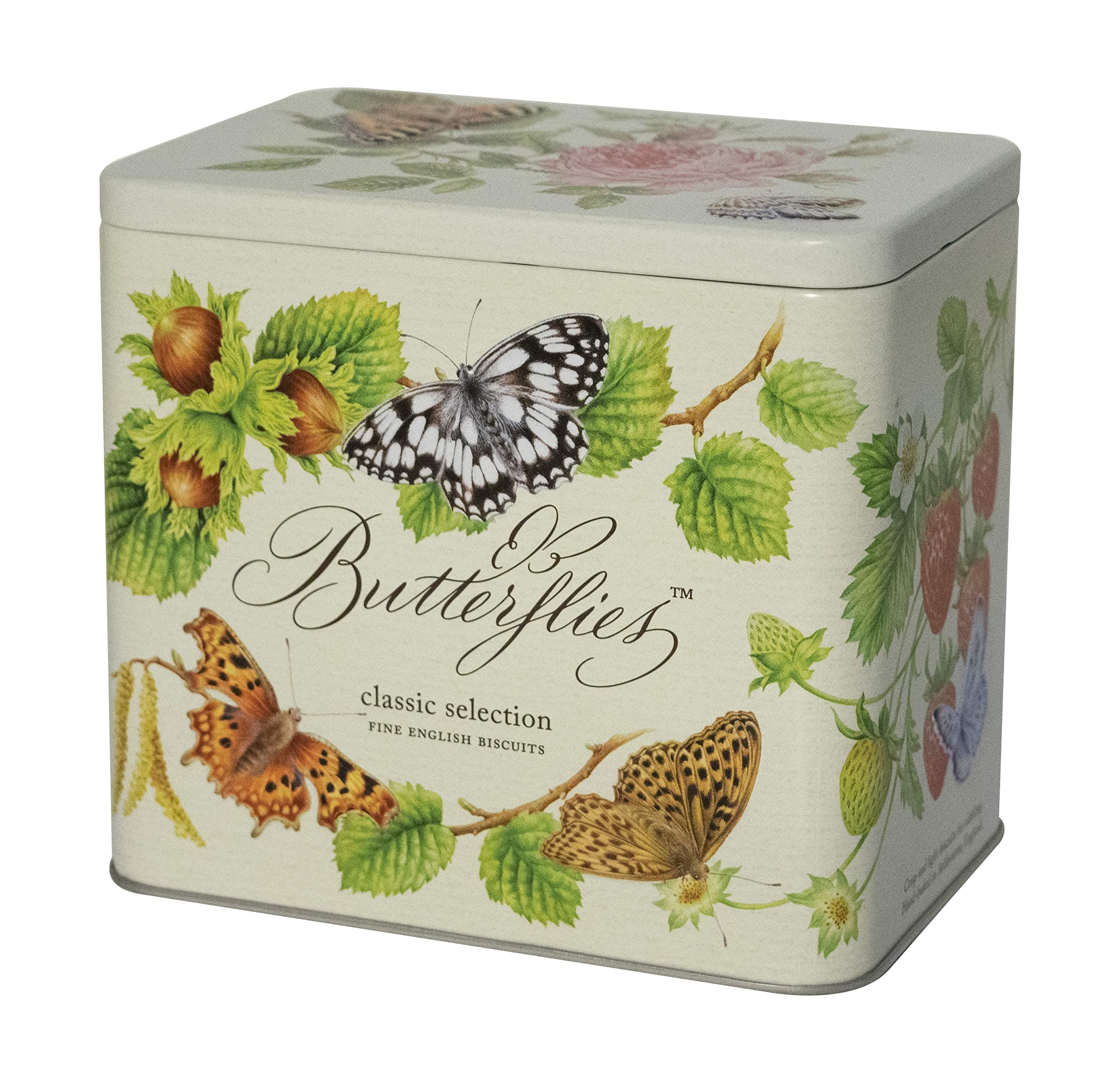 Artisan Biscuits Butterflies Gift Tin Strawberry, Lemon and Chocolate Praline, 225 g, ABBF101
