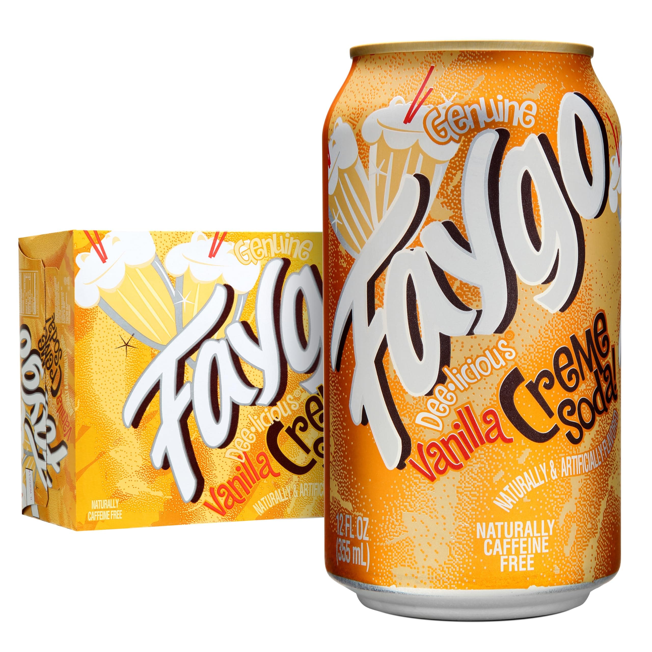 Crème Soda | 12-Pack of 12oz Cans | Smooth Vanilla Cream Flavor | Caffeine-Free | Sweet & Creamy Treat