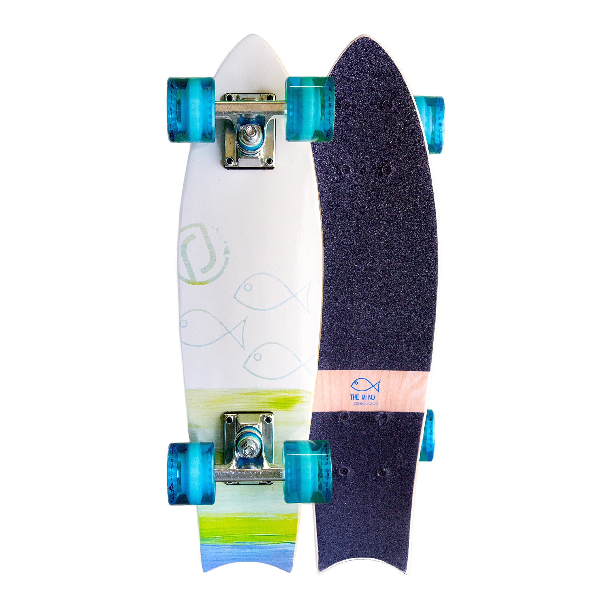 MINO Mini Cruiser Skateboard 22.5" Complete with Castle Trucks, Puka Wheels and Stainless Puka Bearings