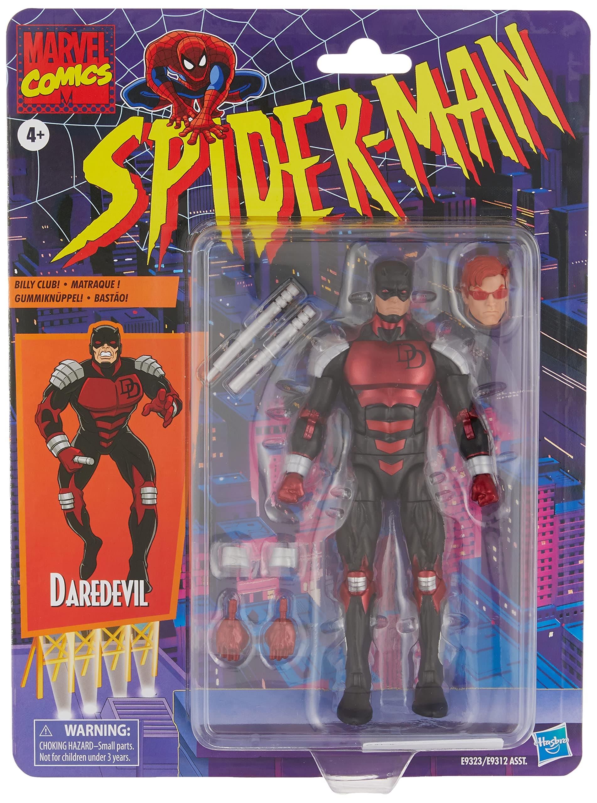 Hasbro Marvel Legends Series Spider-Man 6-inch Collectible Daredevil Action Figure Toy Retro Collection