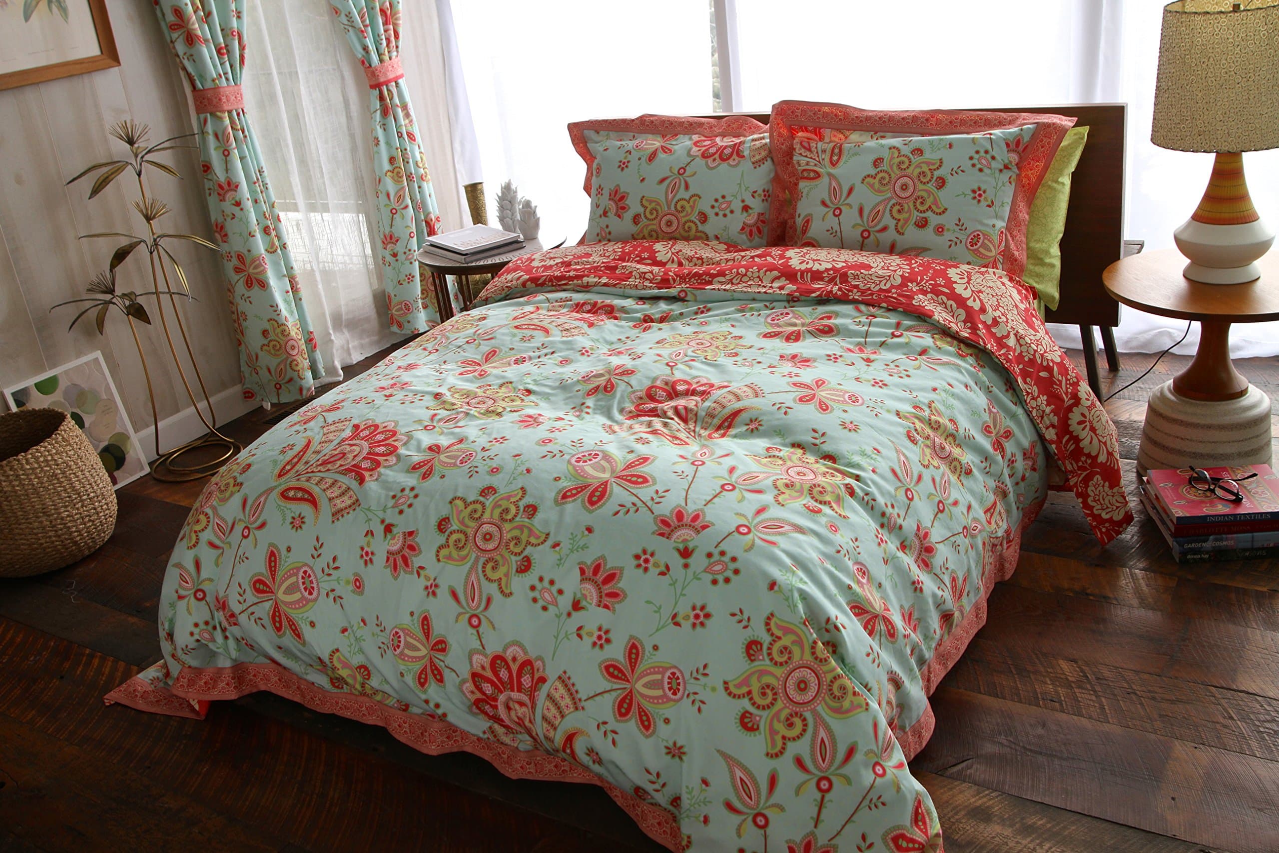 Welspun Amy Butler Sari Bloom Cotton Duvet Set, Full/Queen