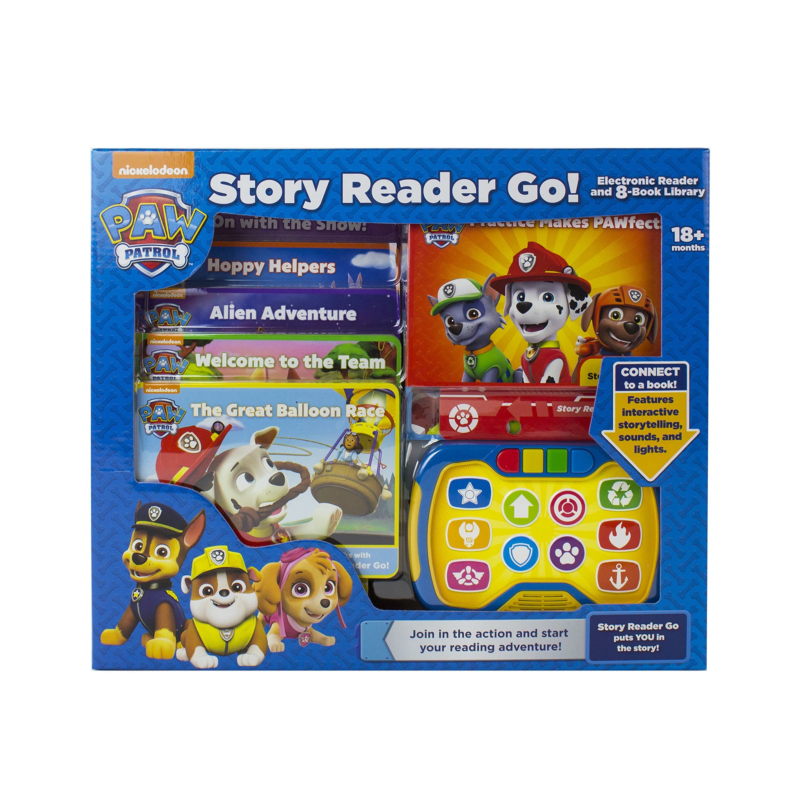 Nickelodeon PAW Patrol Chase, Skye, Marshall, and More! - Story Reader Go Electonic Reader and 8-Book Library - PI Kids
