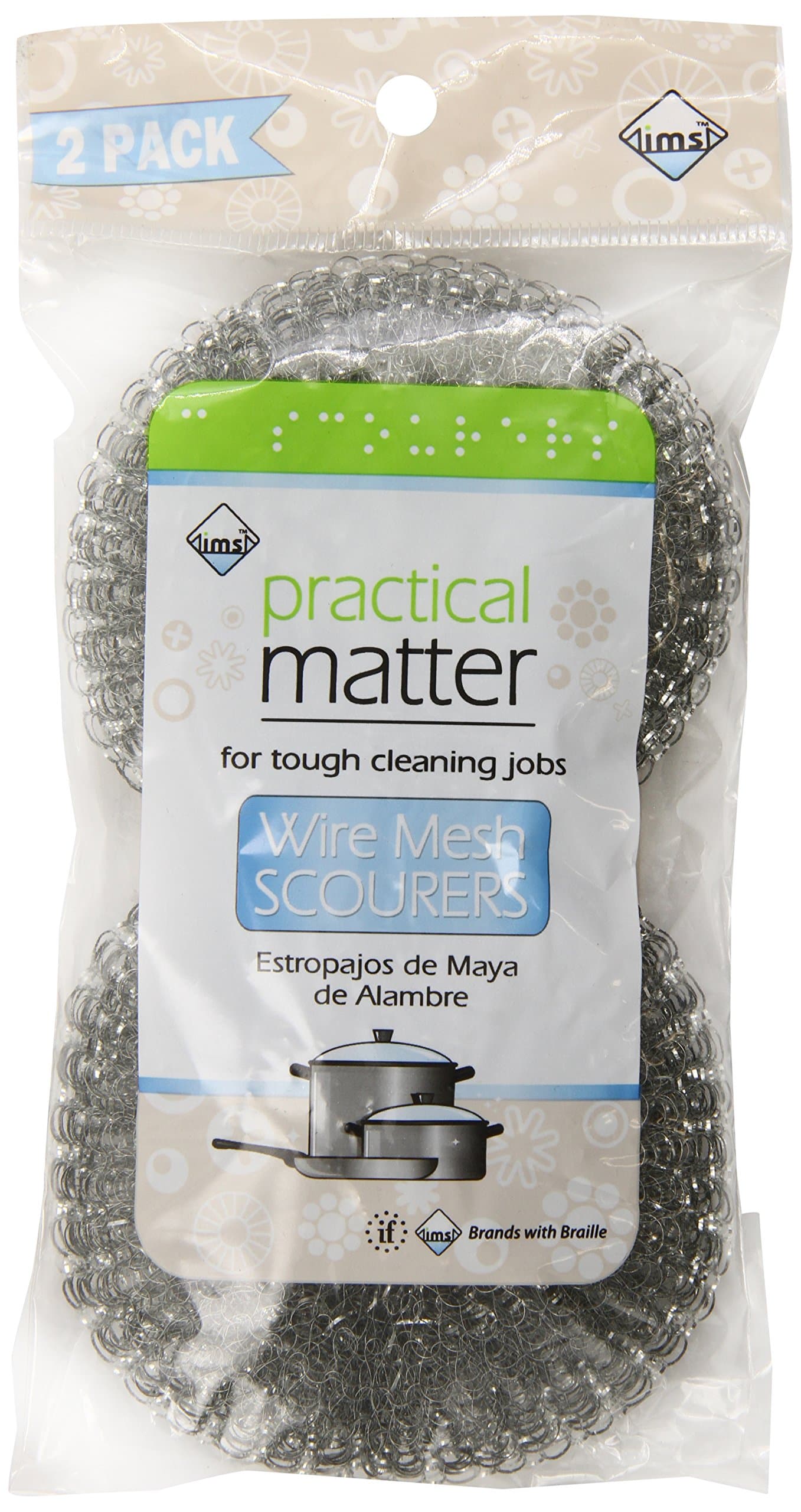 Cleanlogic Wire Mesh Scourers, 2 Count