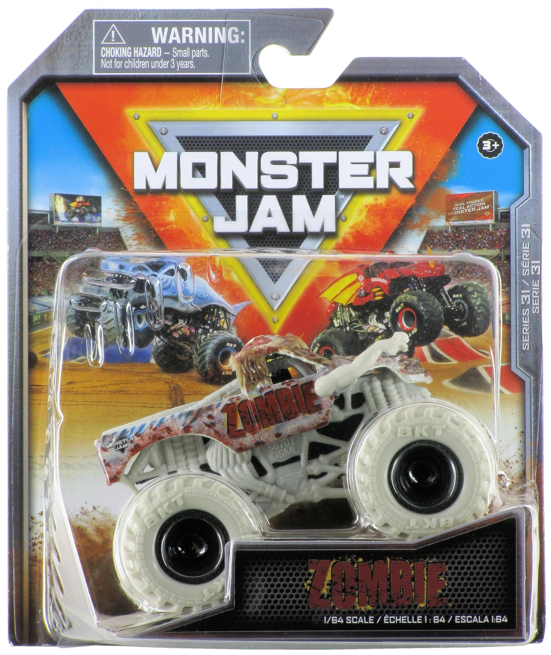 Monster Jam 2023 Spin Master 1:64 Diecast Truck Series 31 Boneyard Truck Zombie