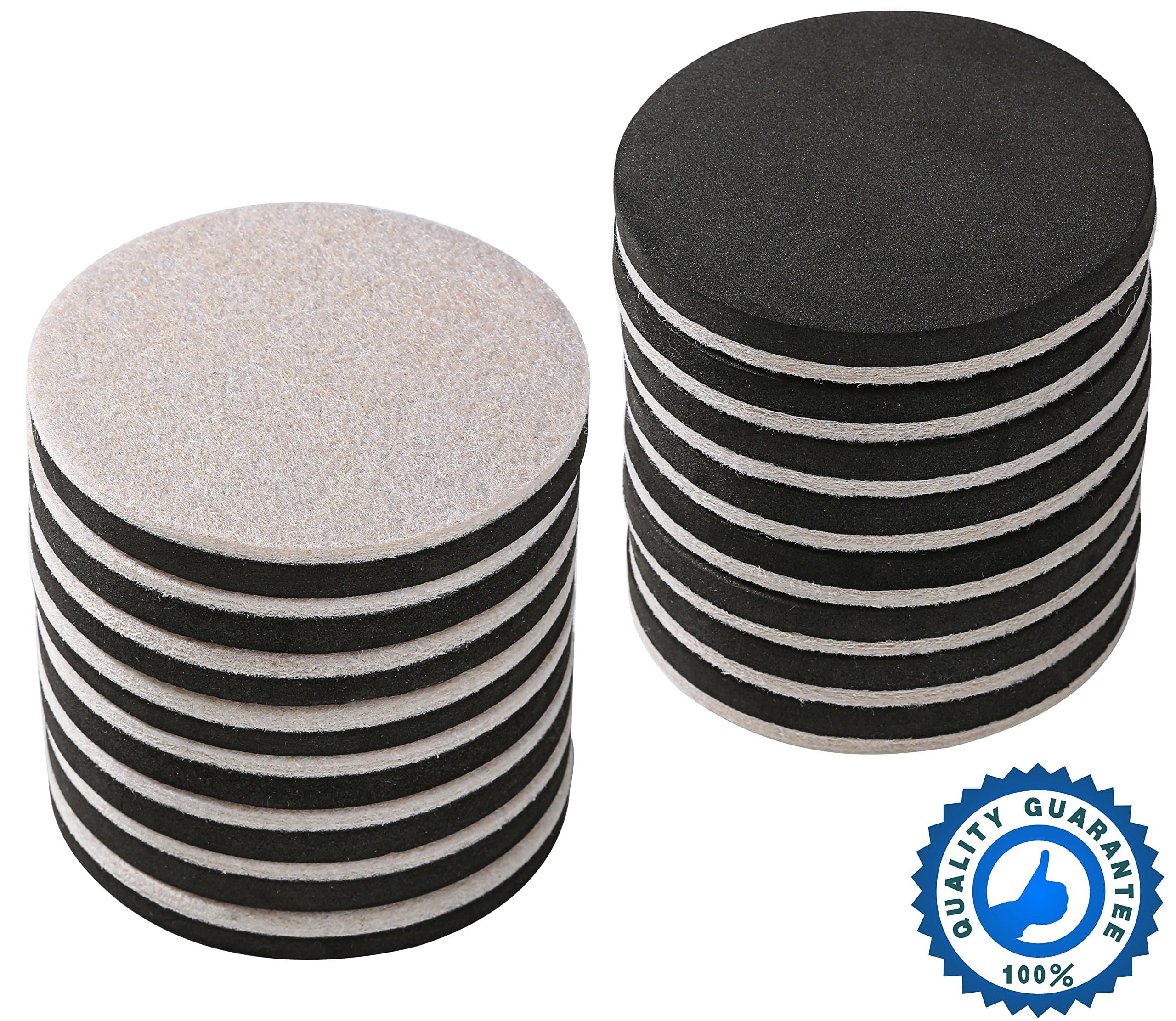 16-PACK 3.5 In.Premium Reusable Heavy Furniture Movers For Wood Floor,Felt Slider In a Reusable Tube ,3.5" Heavy Duty Felt Sliders,Furniture Mover,Reusable Furniture Moving Pads-LINKW