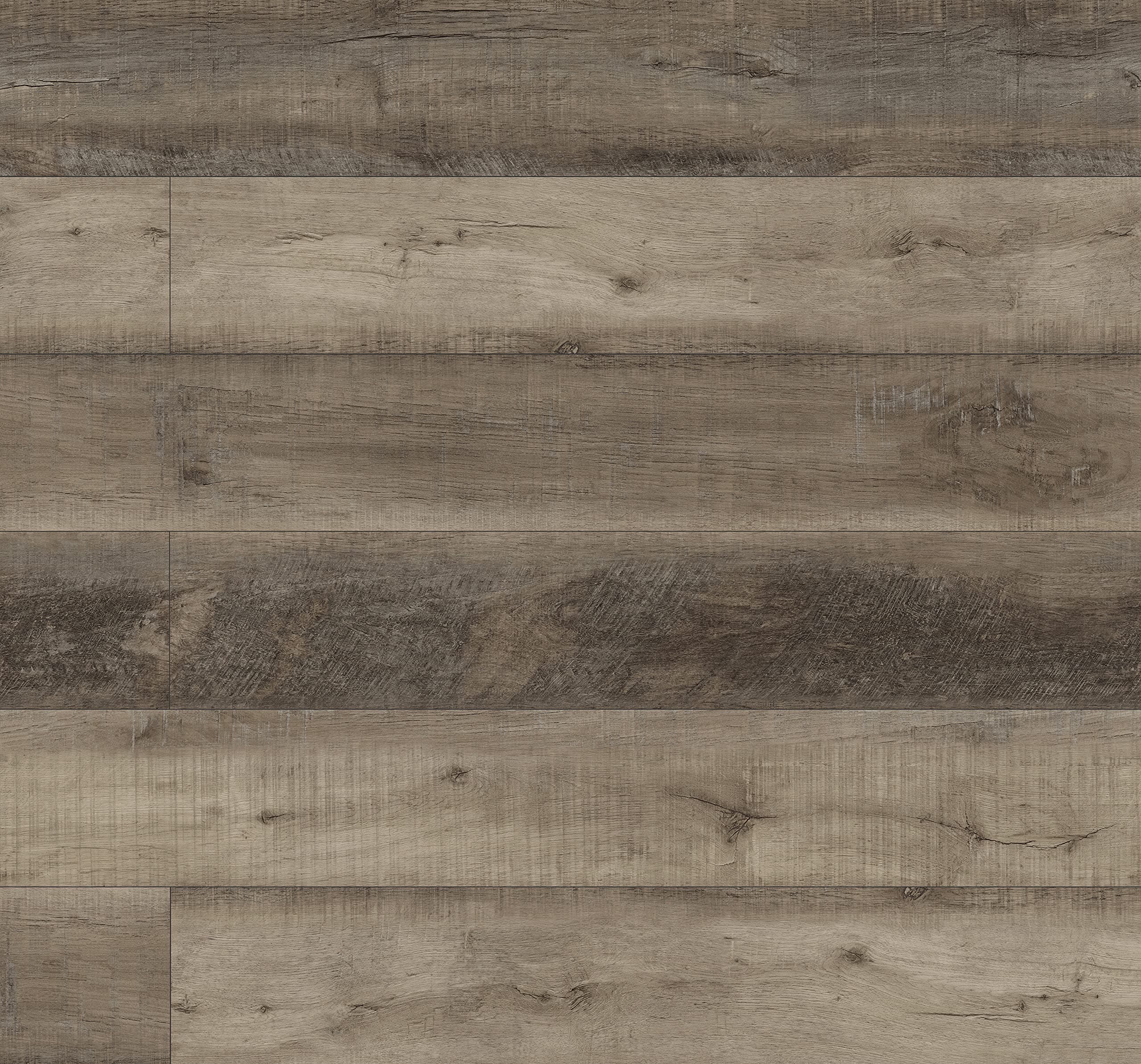 MSI Glendale 7 in. x 48 in. Luxury Vinyl Flooring, Rigid Core Planks, LVT Tile, Waterproof LVT, Wood Grain Finish, 20 MIL Wear Layer, 6.5 mm Thick, 19.02 sq. ft./Case, Gaboon Gray-Light
